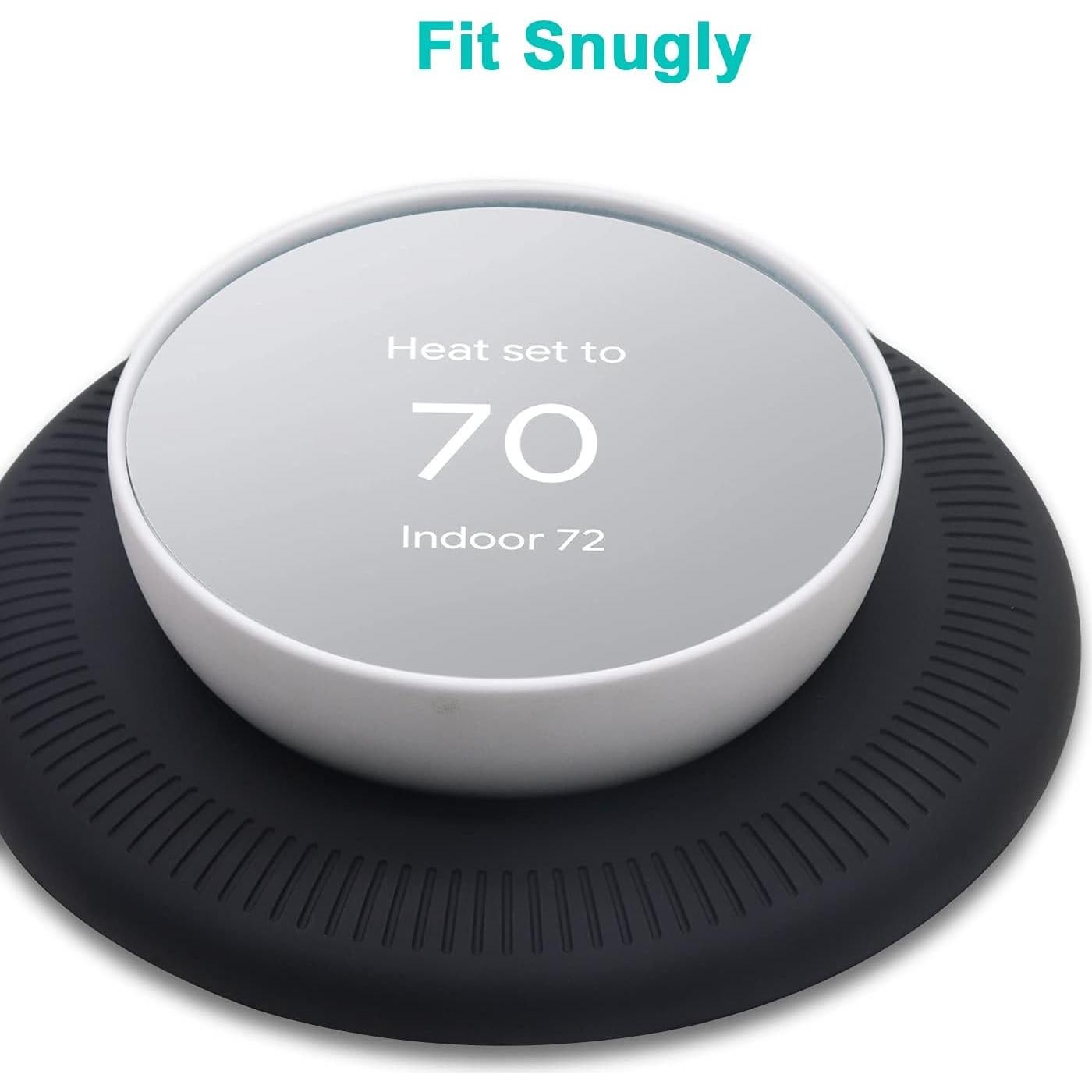 Cubierta de Placa de Pared Poivy para Termostato Nest Negro