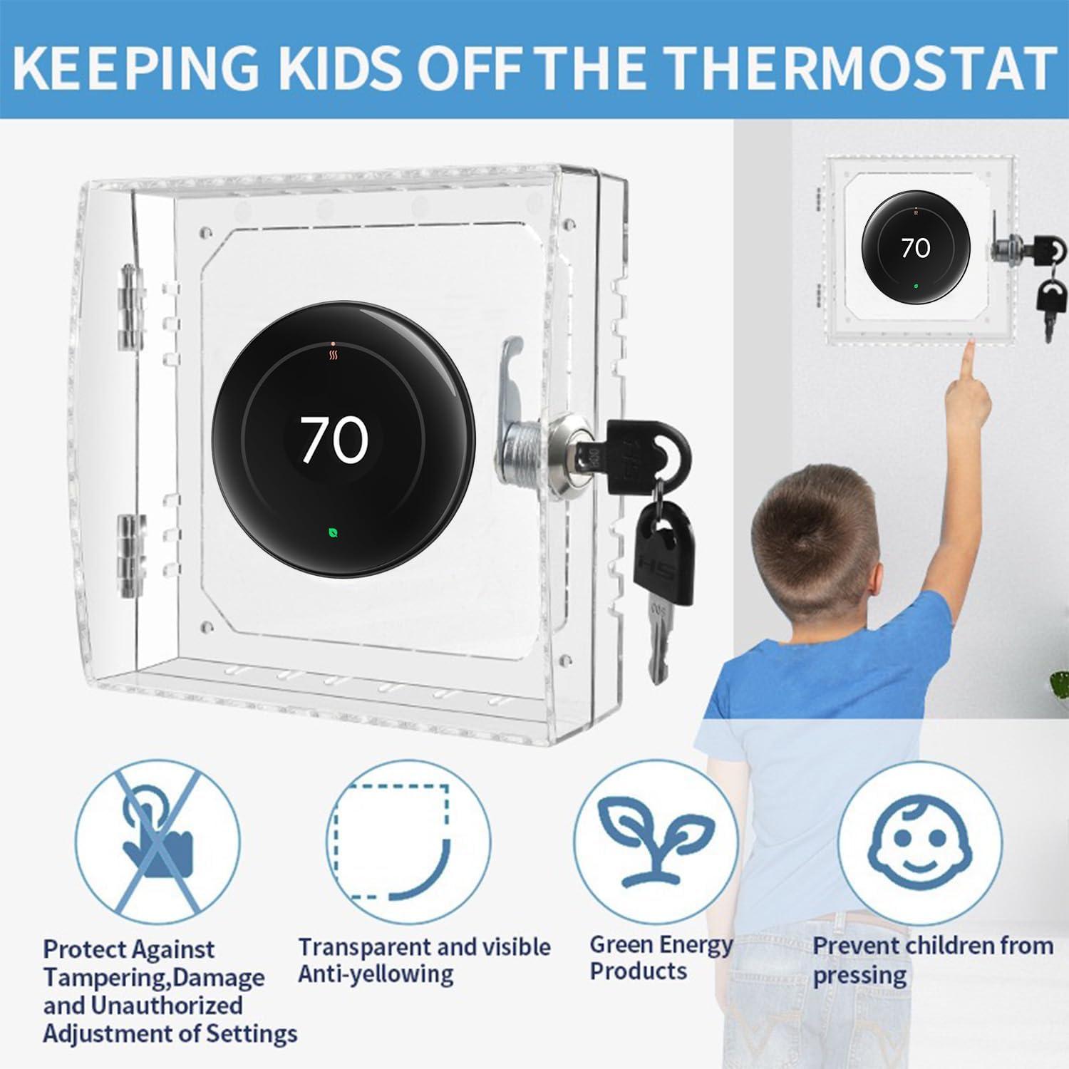 Cubierta de Caja de Bloqueo para Termostato Google Nest 12.2cm