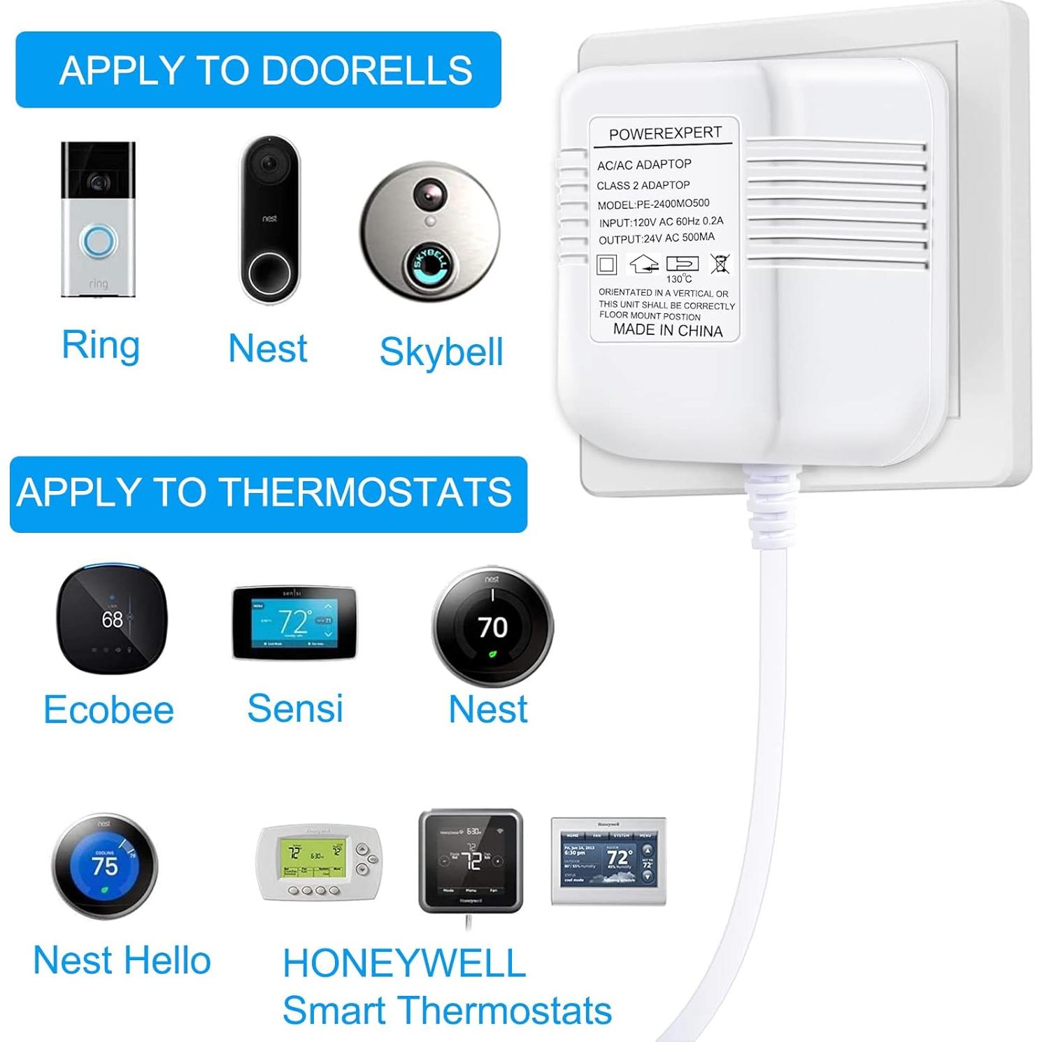 Transformador de 24V ATUOE para Timbres y Termostatos Inteligentes