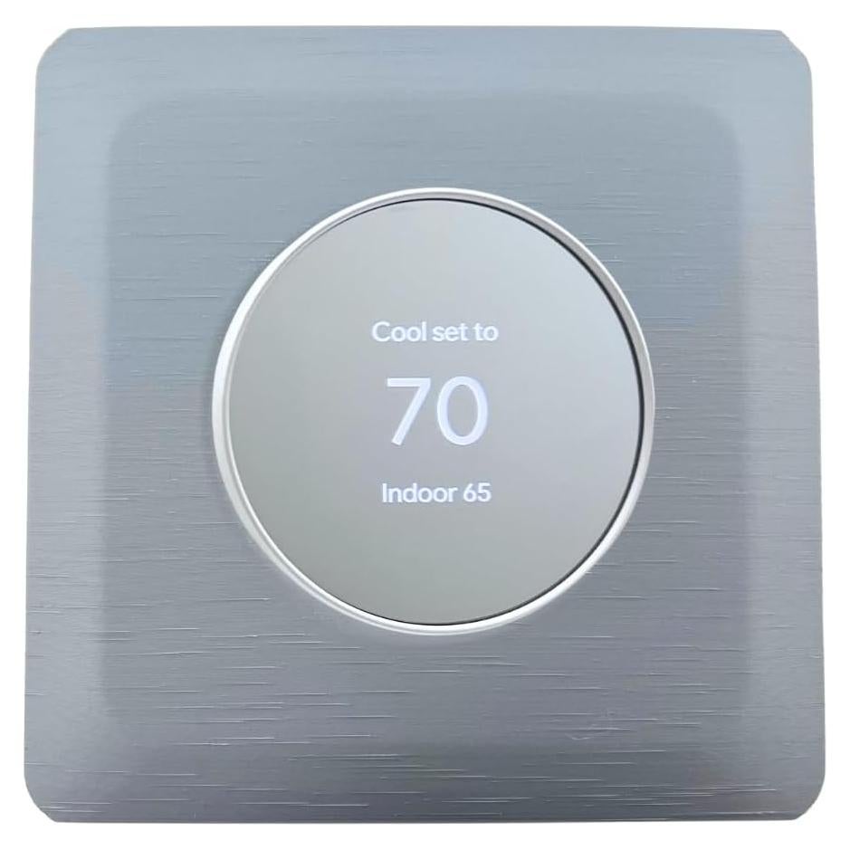 Placa de Pared Cuadrada Gris Puerto para Termostato Google Nest 2020