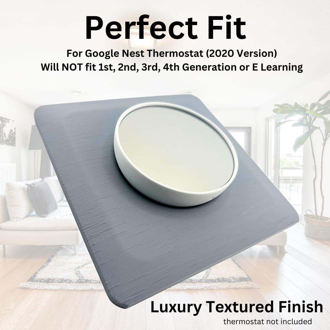 Placa de Pared Cuadrada Gris Puerto para Termostato Google Nest 2020