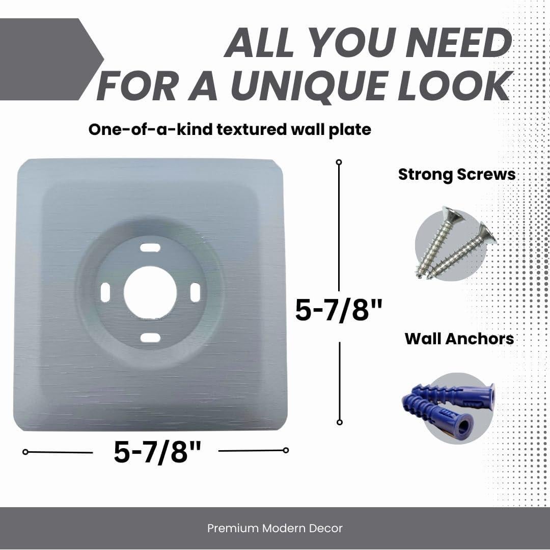 Placa de Pared Cuadrada Gris Puerto para Termostato Google Nest 2020