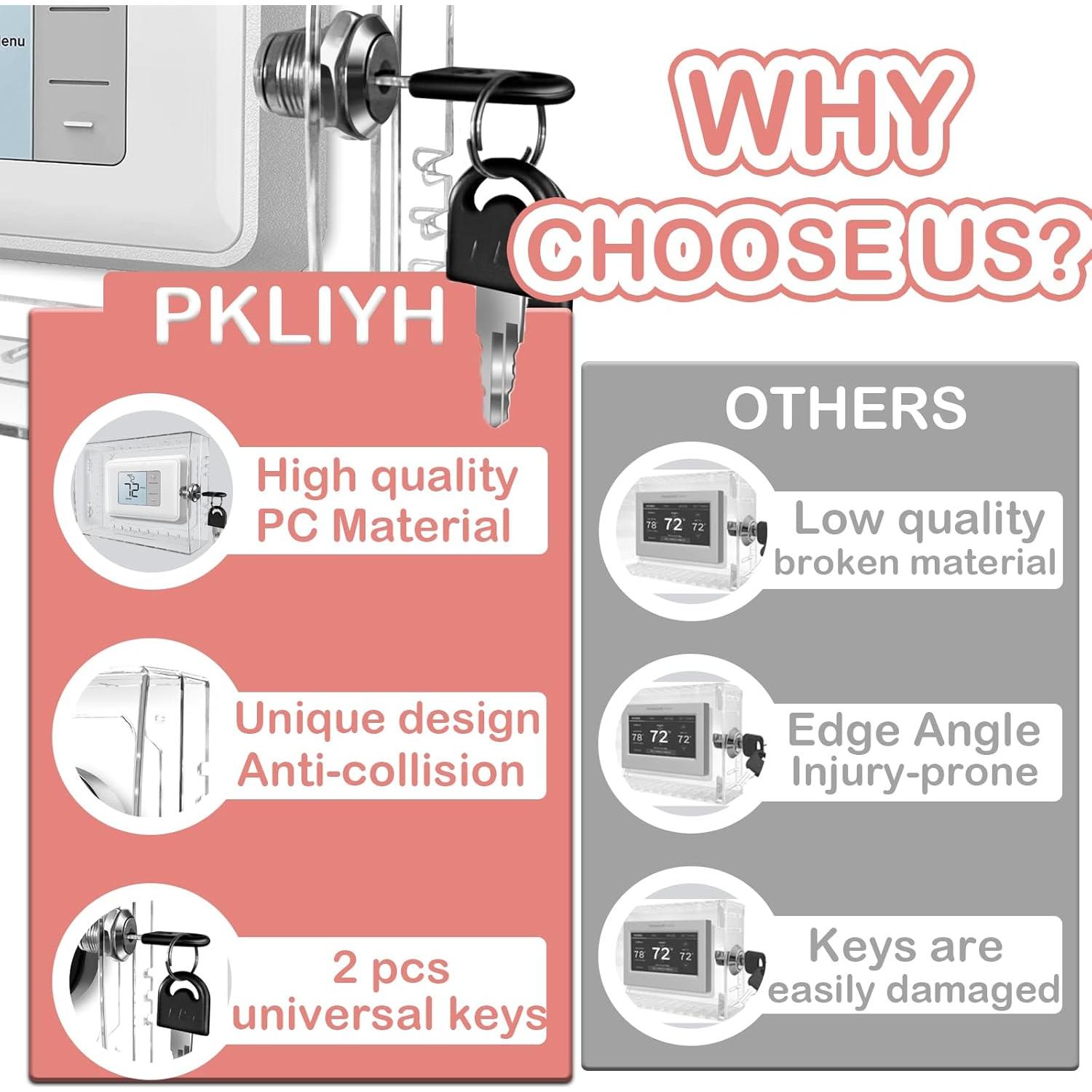 Caja de bloqueo de termostato PKLIYH grande 15.24x12.19cm