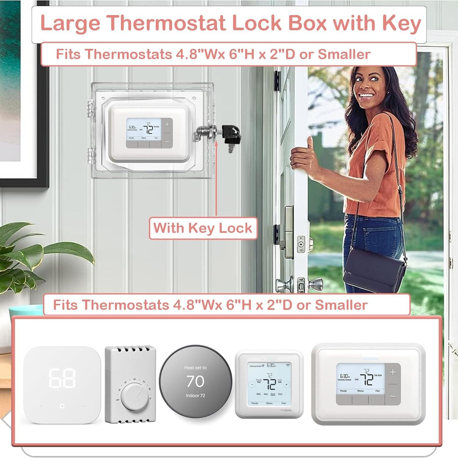 Caja de bloqueo de termostato PKLIYH grande 15.24x12.19cm