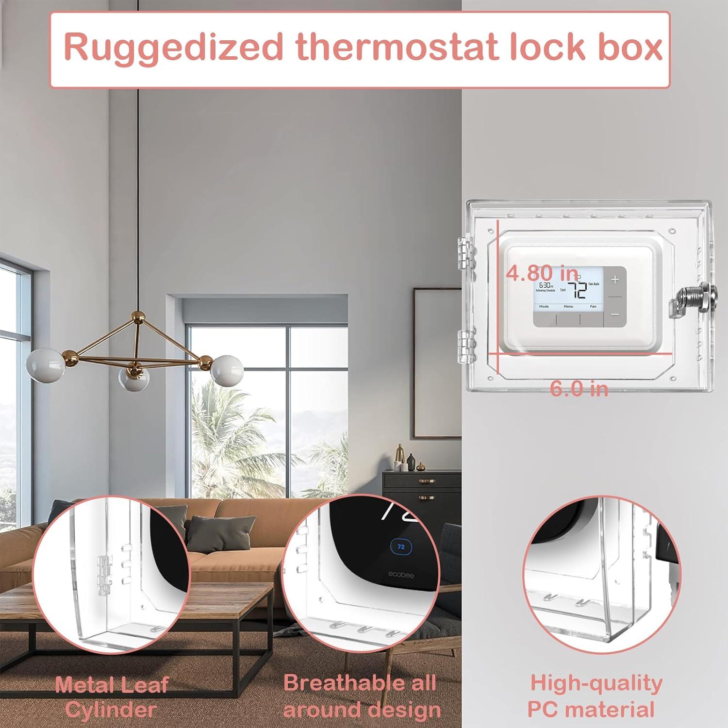 Caja de bloqueo de termostato PKLIYH grande 15.24x12.19cm