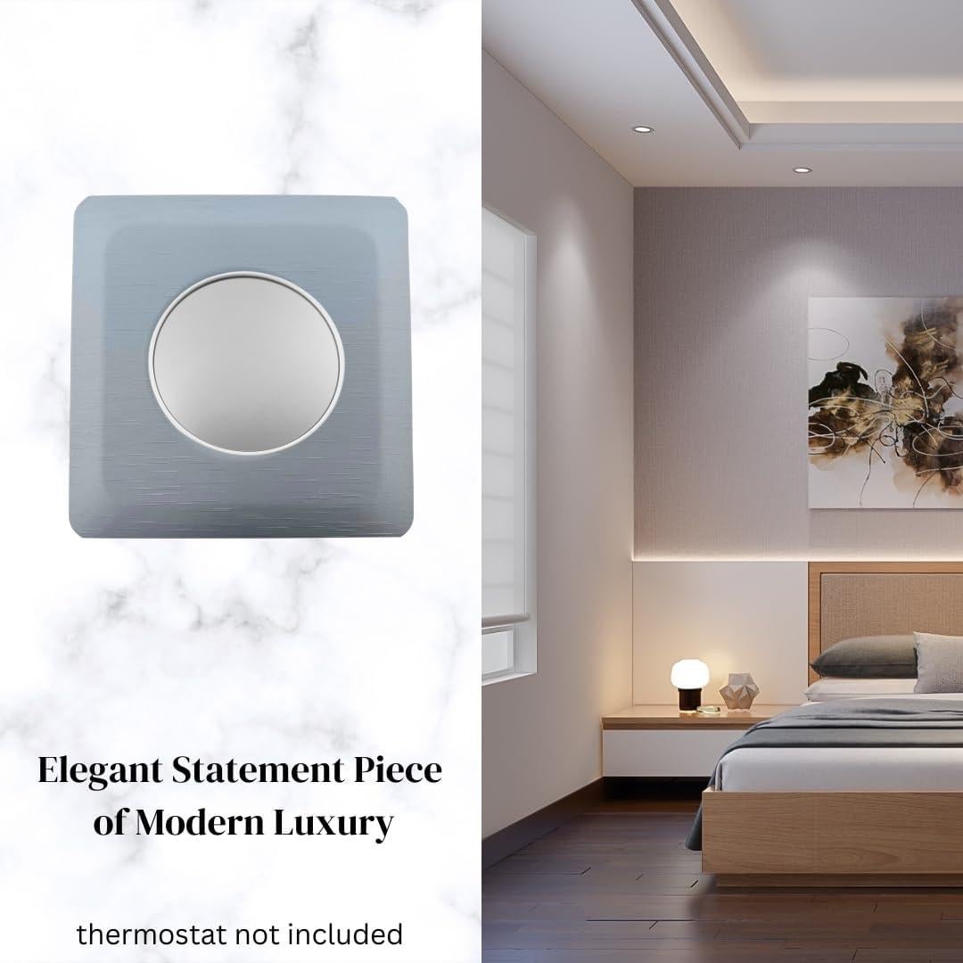 2 Placas de Pared Cuadradas Adorna One Gris Puerto para Termostato Nest 2020