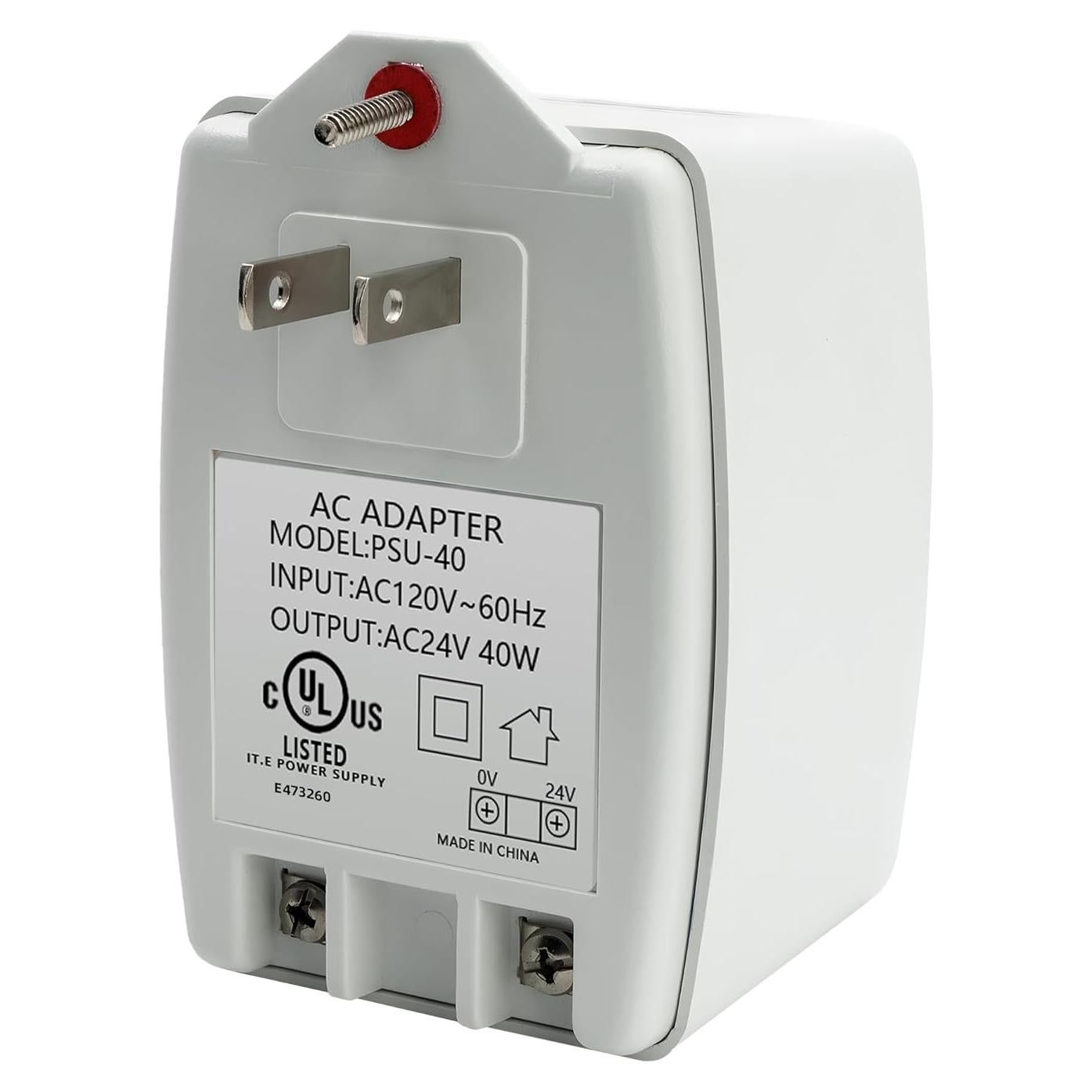 Transformador Enchufable 24V 40VA CENTROPOWER para Timbres y Termostatos