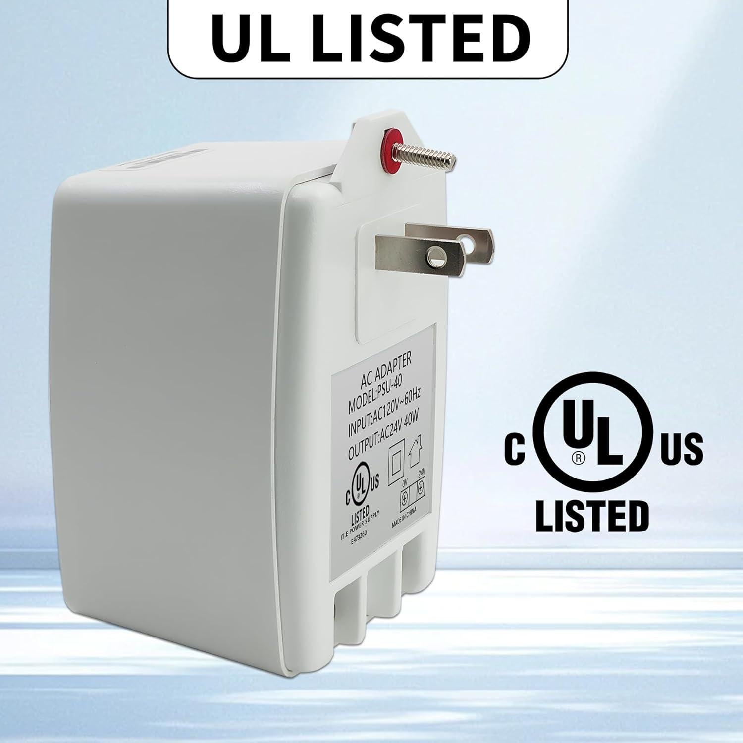 Transformador Enchufable 24V 40VA CENTROPOWER para Timbres y Termostatos