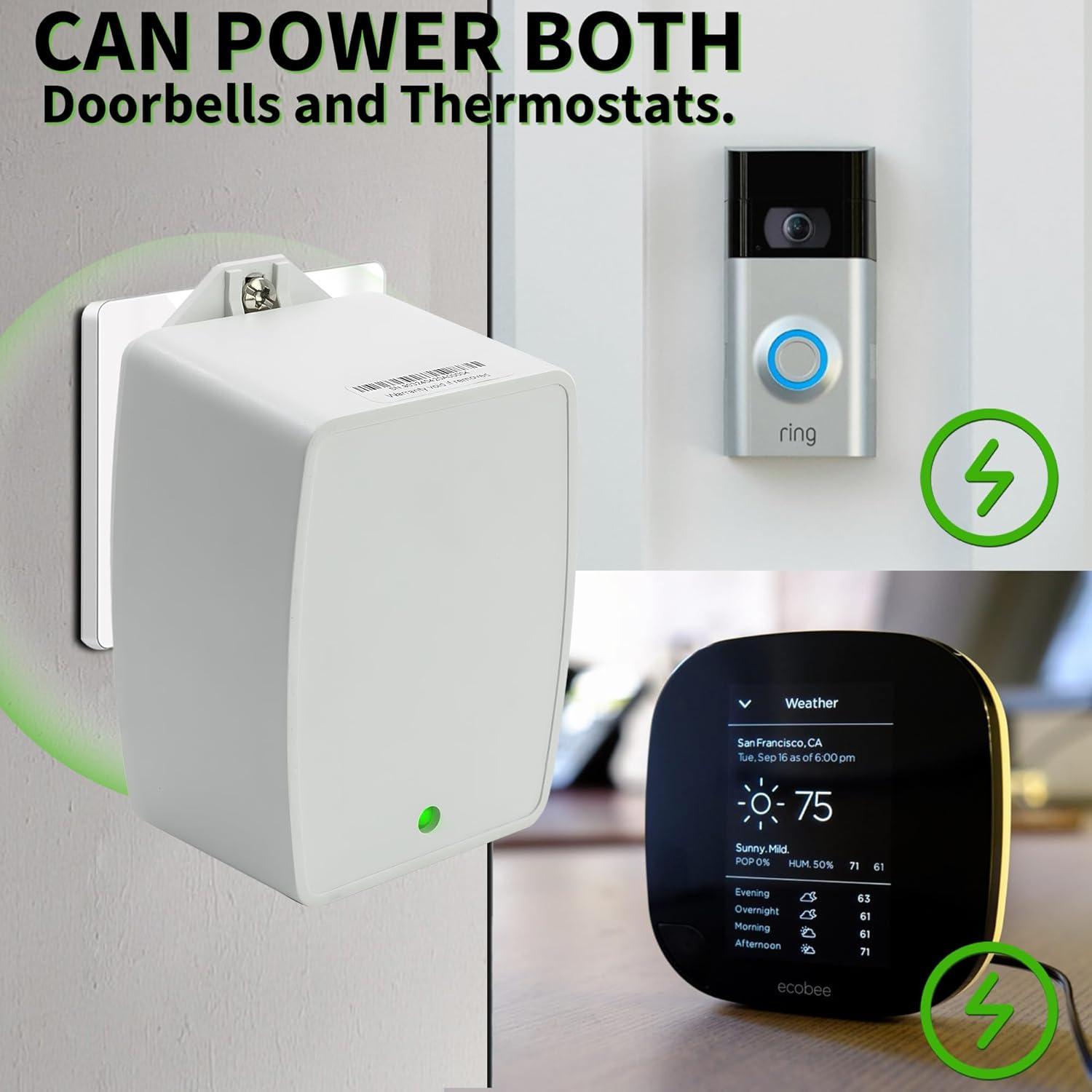 Transformador Enchufable 24V 40VA CENTROPOWER para Timbres y Termostatos