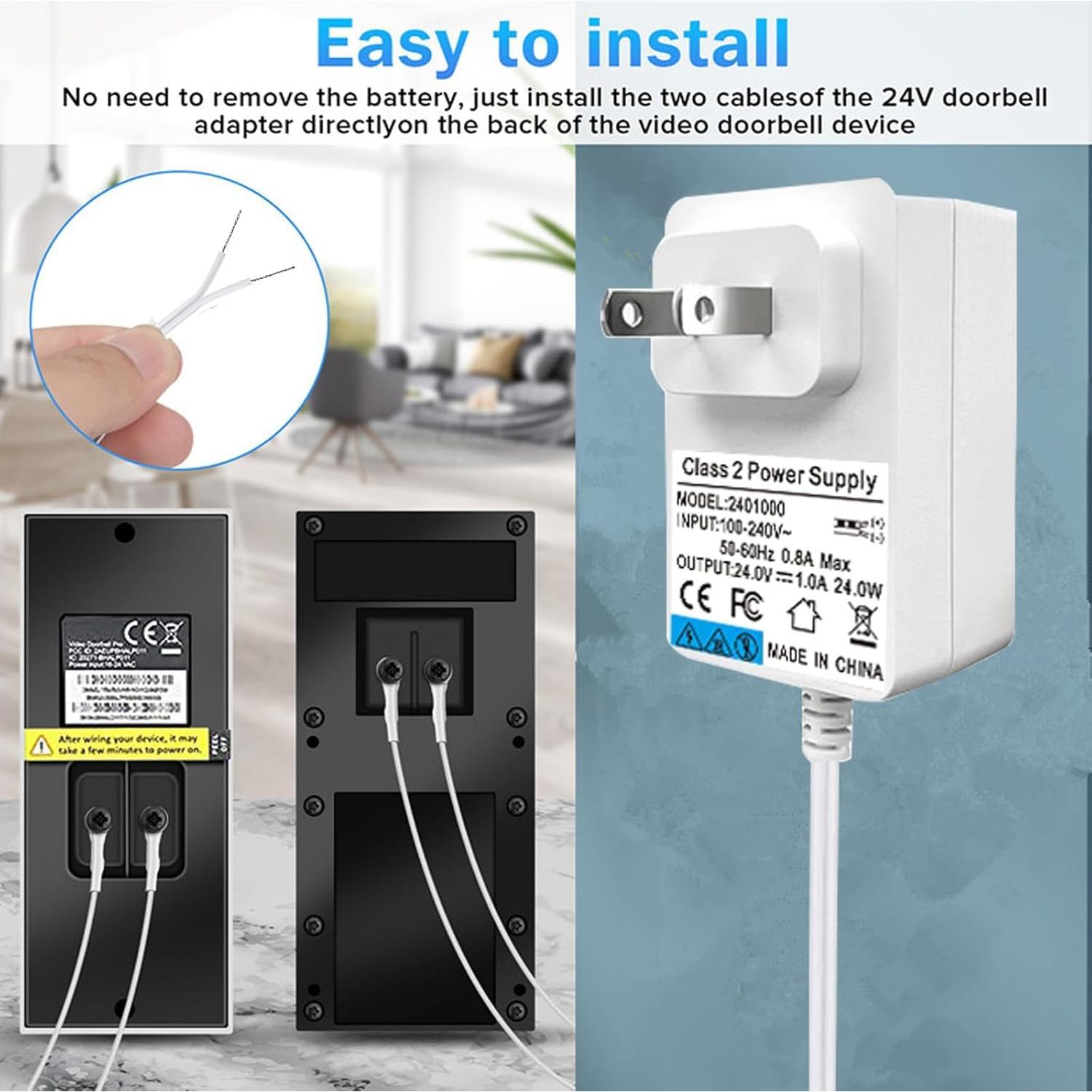 Transformador de Timbre DC 24V 1A Solsinsy para Ring y Termostatos