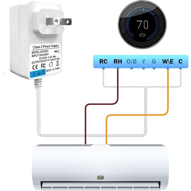 Transformador de Timbre DC 24V 1A Solsinsy para Ring y Termostatos