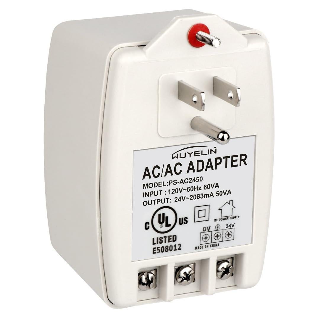 Transformador de pared 24V 50VA WUYELIN para timbres y termostatos