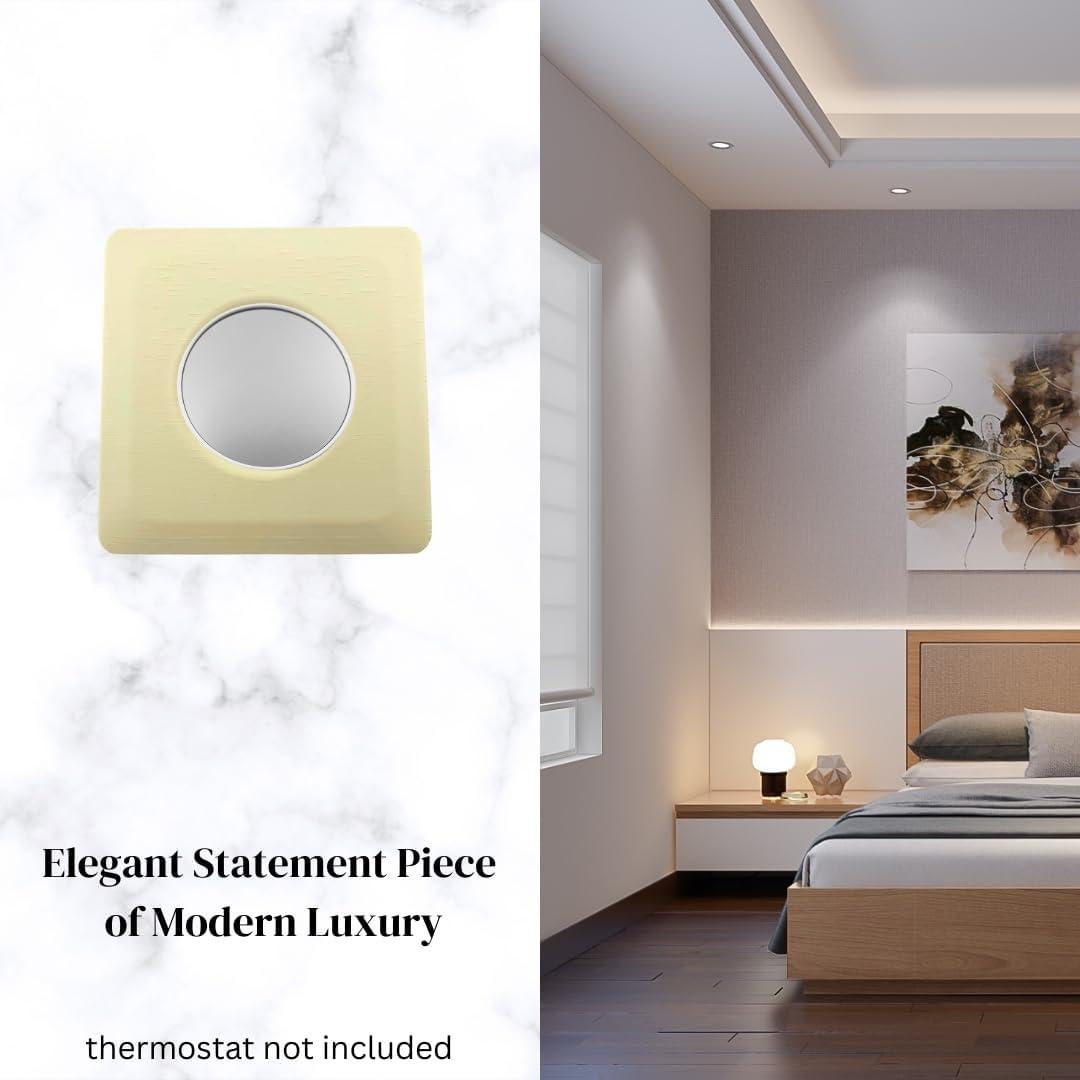 Placas de Pared Cuadradas Beige Toscano Adorna One para Google Nest Thermostat 2020 - 2 Unidades