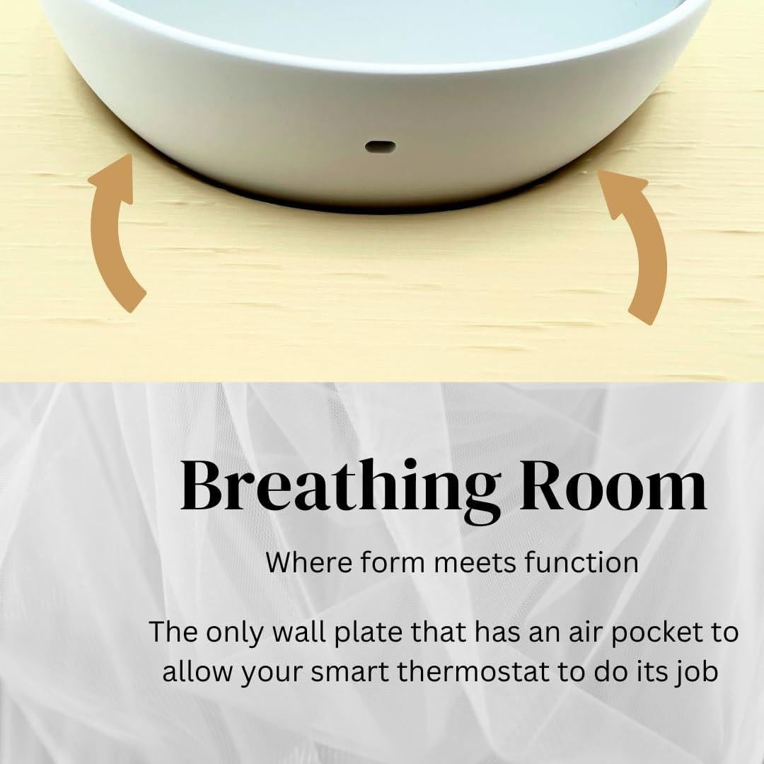 Placas de Pared Cuadradas Beige Toscano Adorna One para Google Nest Thermostat 2020 - 2 Unidades