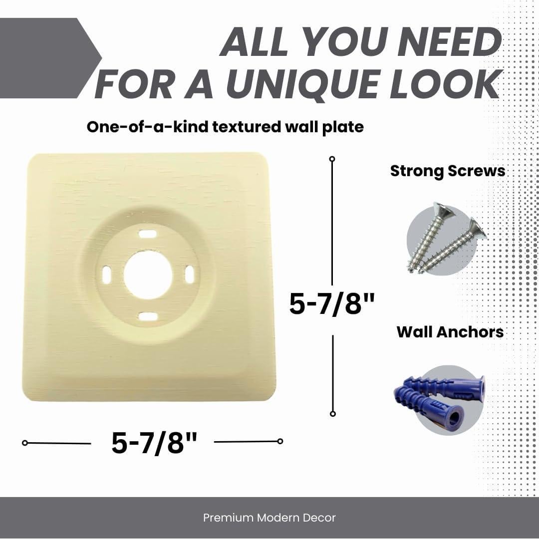 Placas de Pared Cuadradas Beige Toscano Adorna One para Google Nest Thermostat 2020 - 2 Unidades