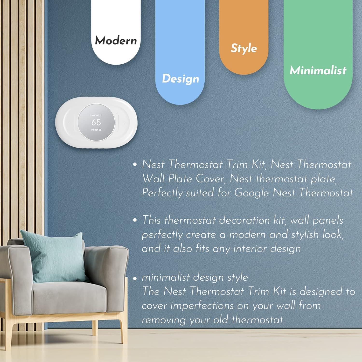Kit Accesorios Termostato Inteligente Nest Pokin - Placa Pared Blanca