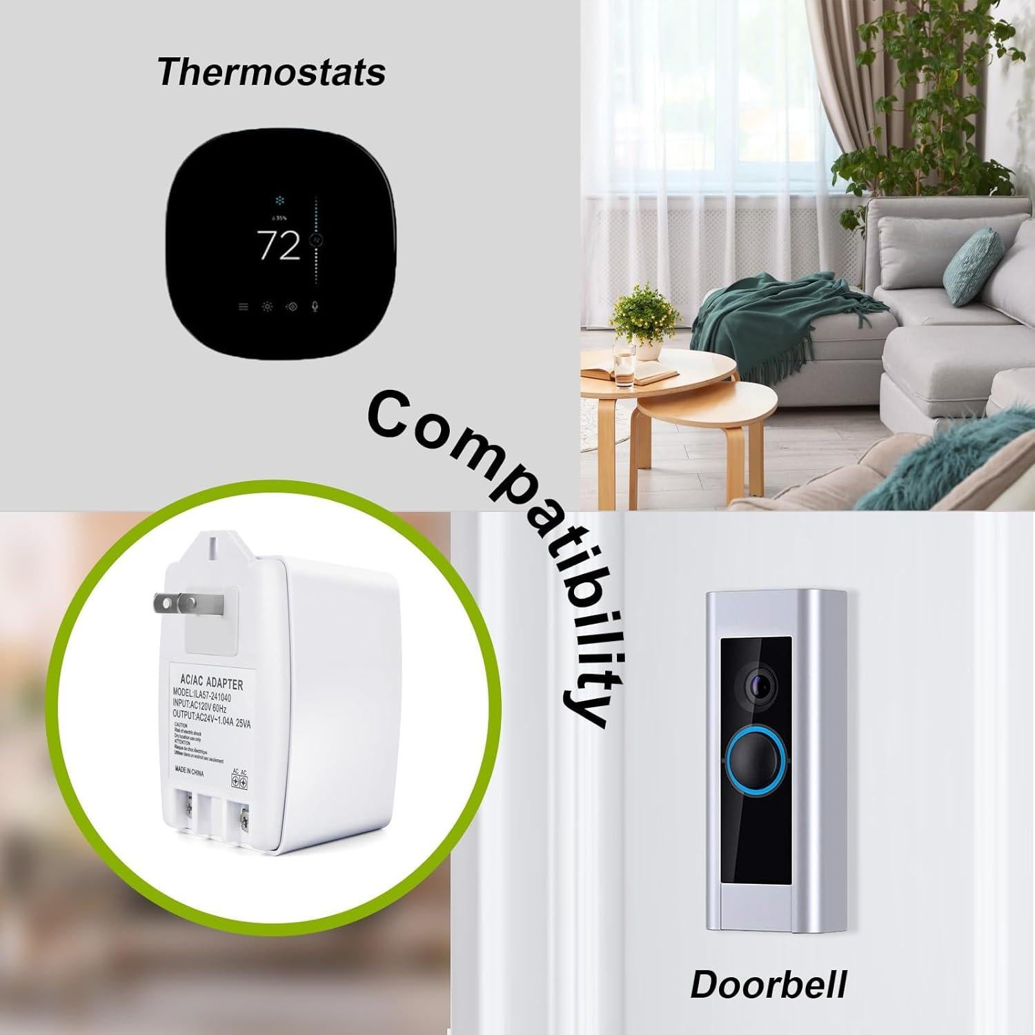 Transformador 24V CA XZGM 25VA para Timbres y Termostatos