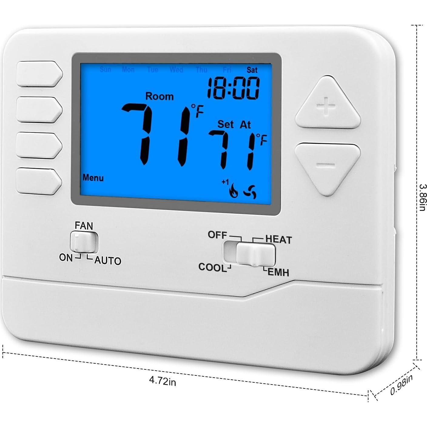 Termostato Suuwer S721 Bomba de Calor No Programable 2H/1C