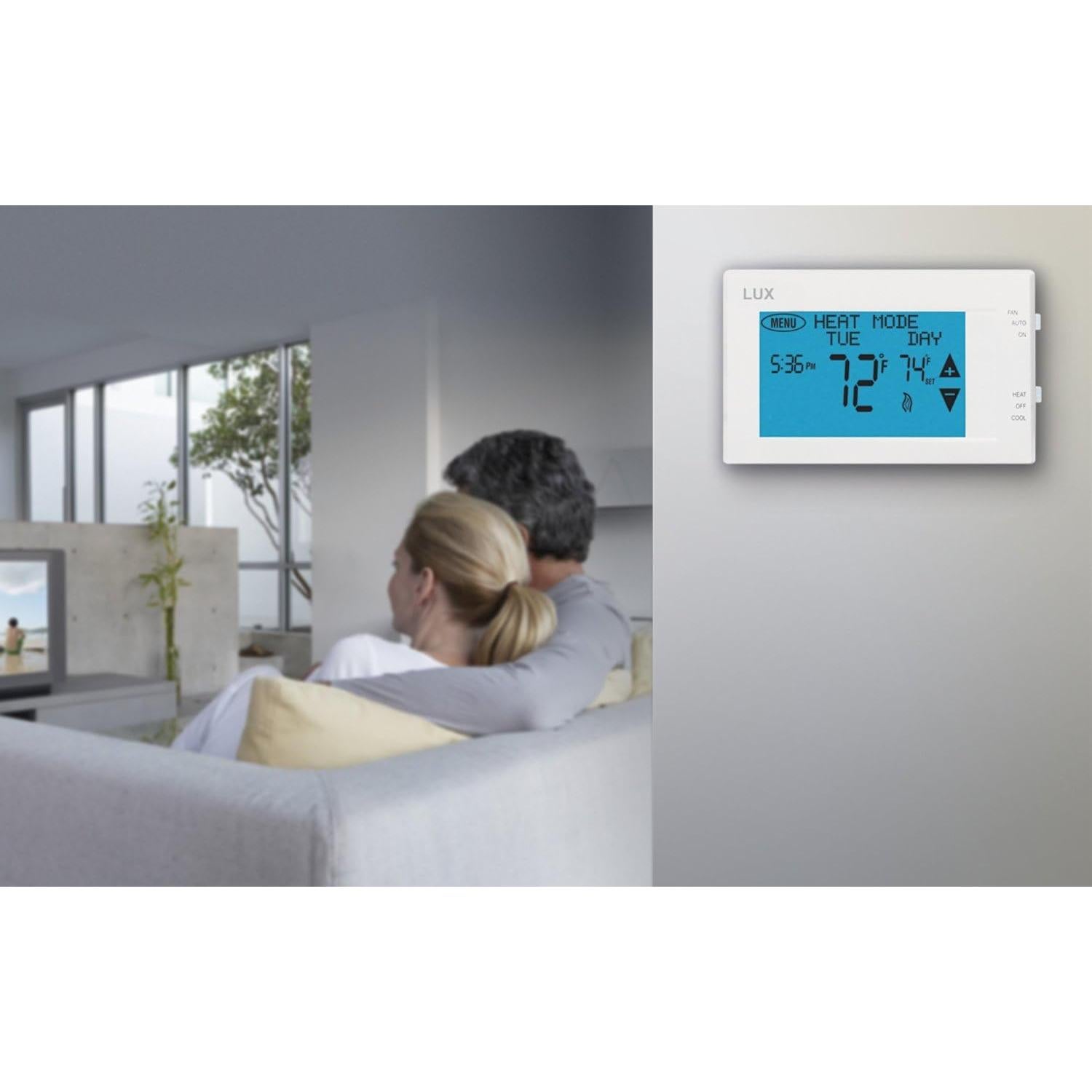 Termostato Programable LUX TX9600TS Pantalla Táctil Blanco