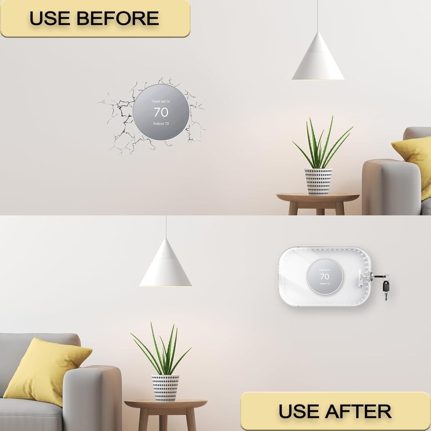 Caja de Bloqueo para Termostato Gedreew 21x13 cm con Llave