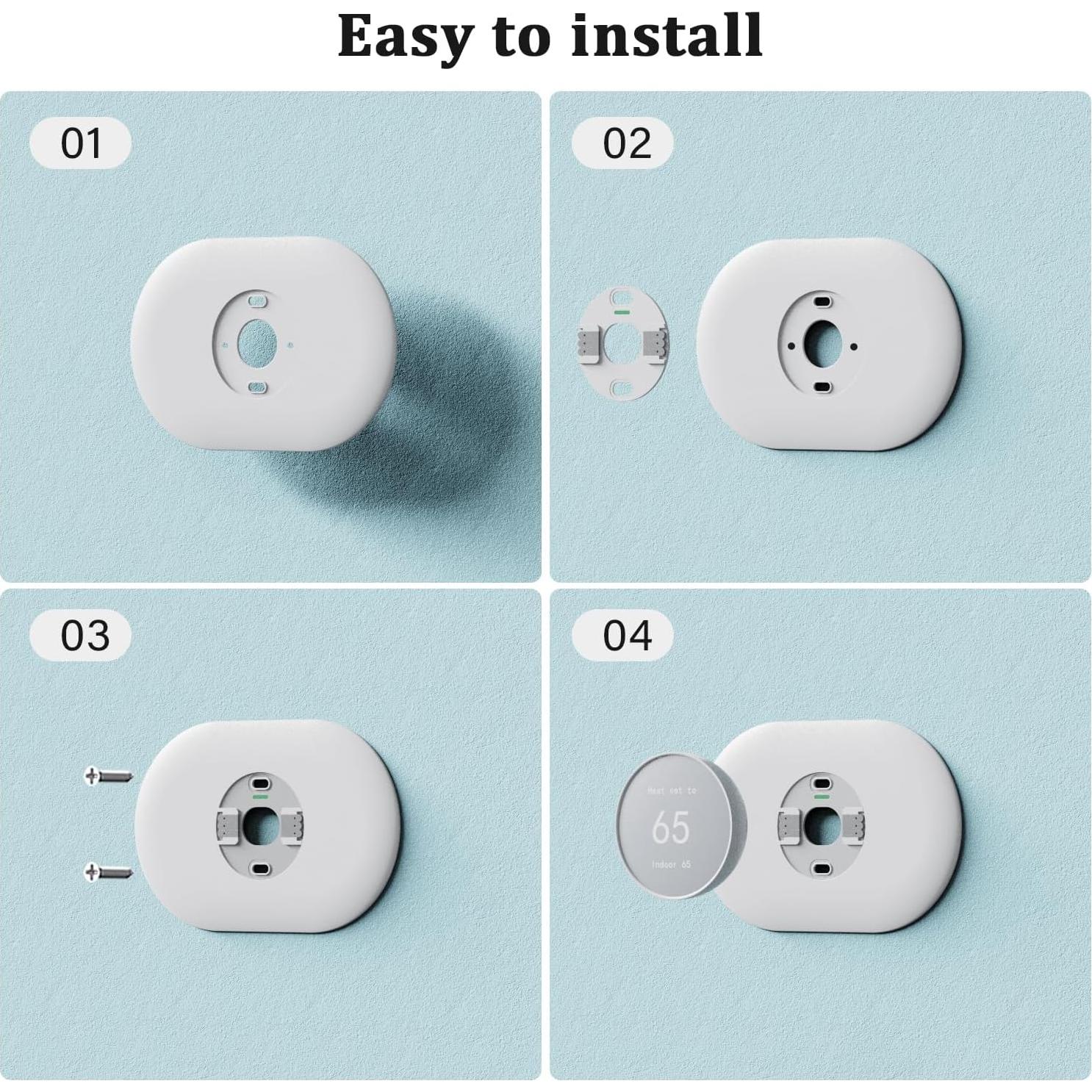 Kit Cubierta Placa de Pared HOGEE para Google Nest 2020 - Blanco