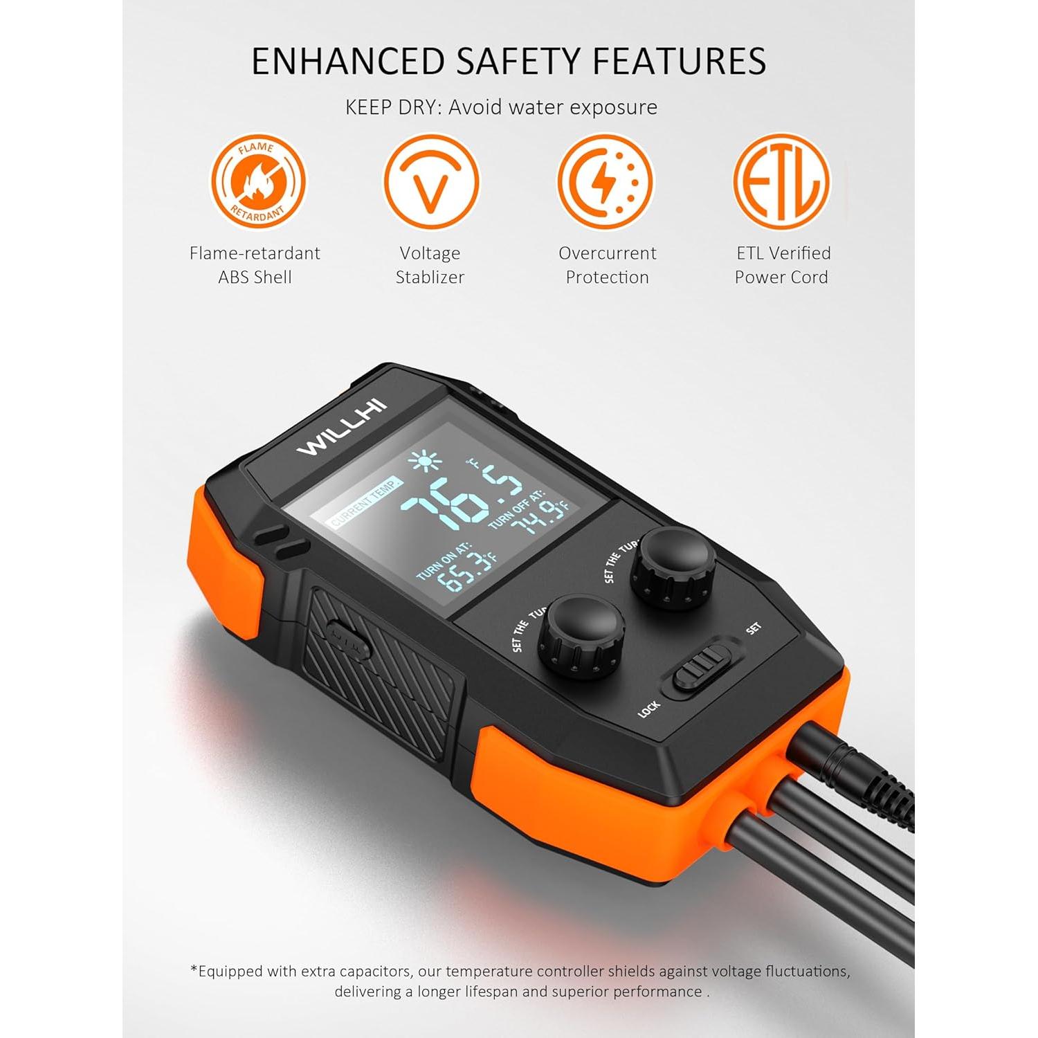 Controlador de Temperatura Digital WILLHI WH2408 1200W