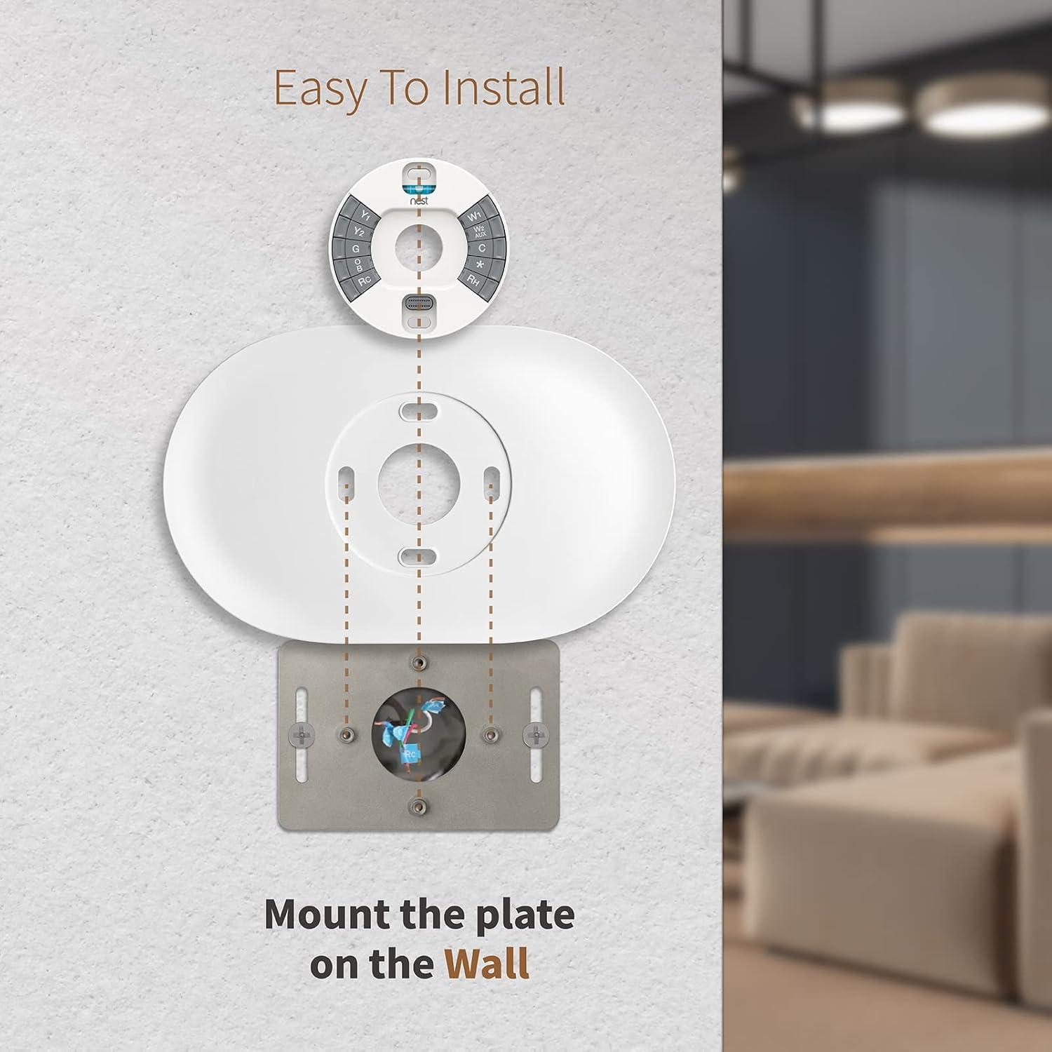 Placa de Pared para Termostato Nest Ximoon GA01837 Compatible