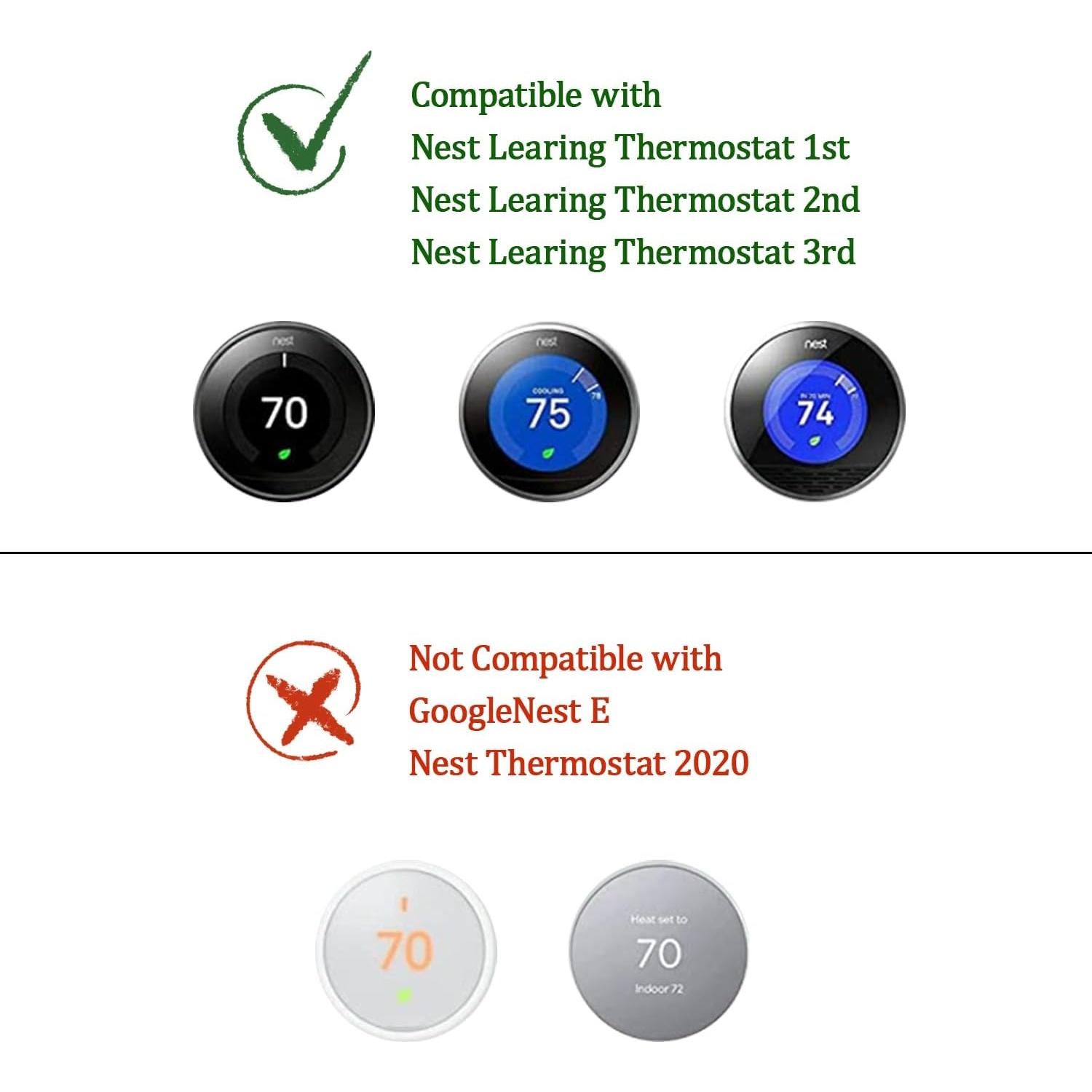 Placa de Pared HOGEE para Termostato Nest 1ª/2ª/3ª Generación