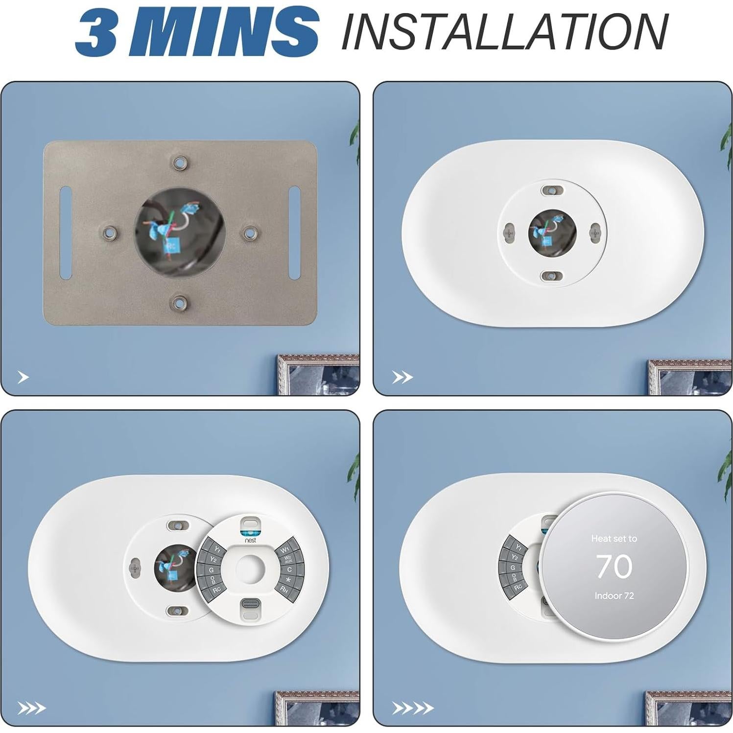 Placa de Pared Termostato Nest PROSOCOOL 220V Blanco