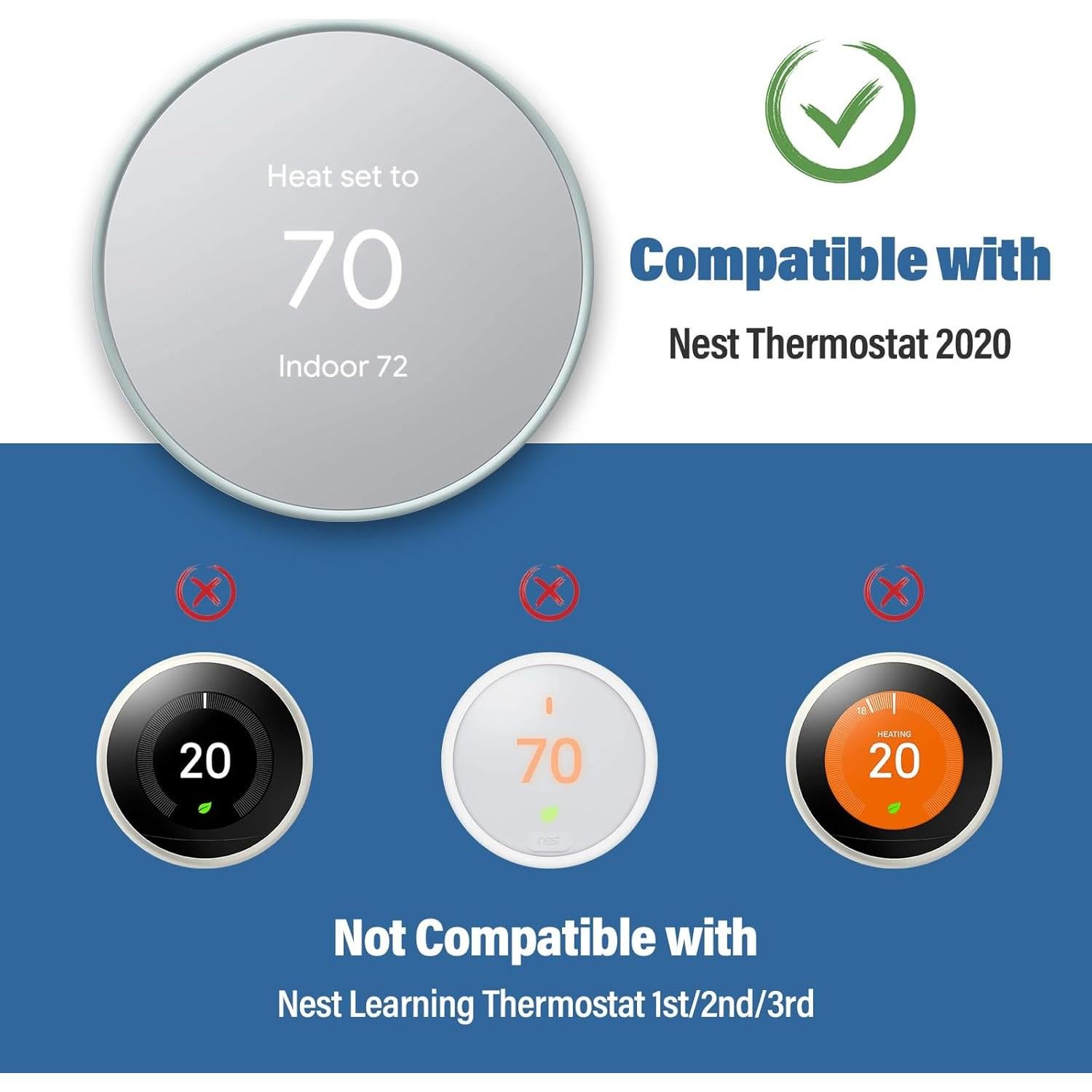 Placa de Pared Termostato Nest PROSOCOOL 220V Blanco