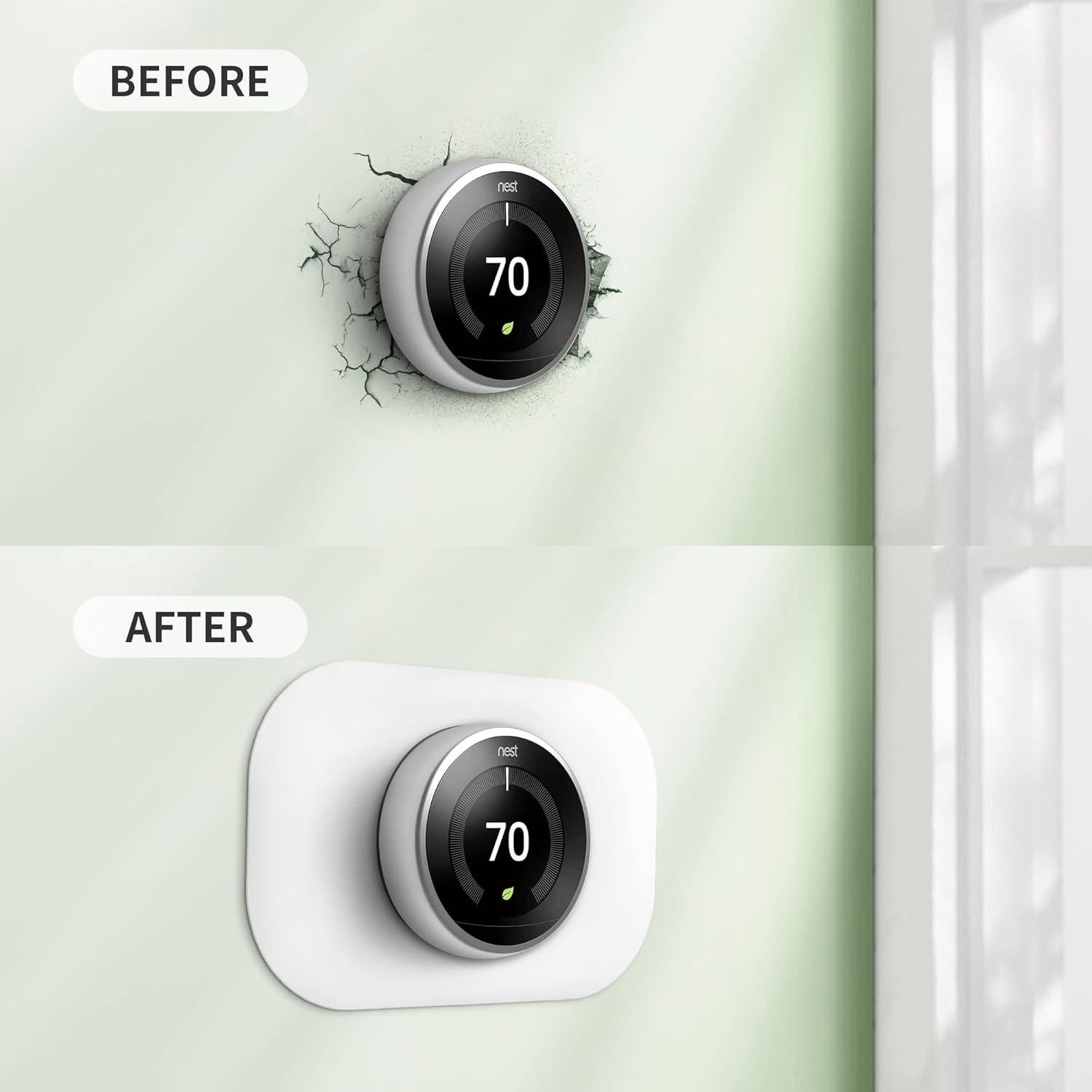 Cubierta de Pared para Termostato Google Nest Petrichor Blanca