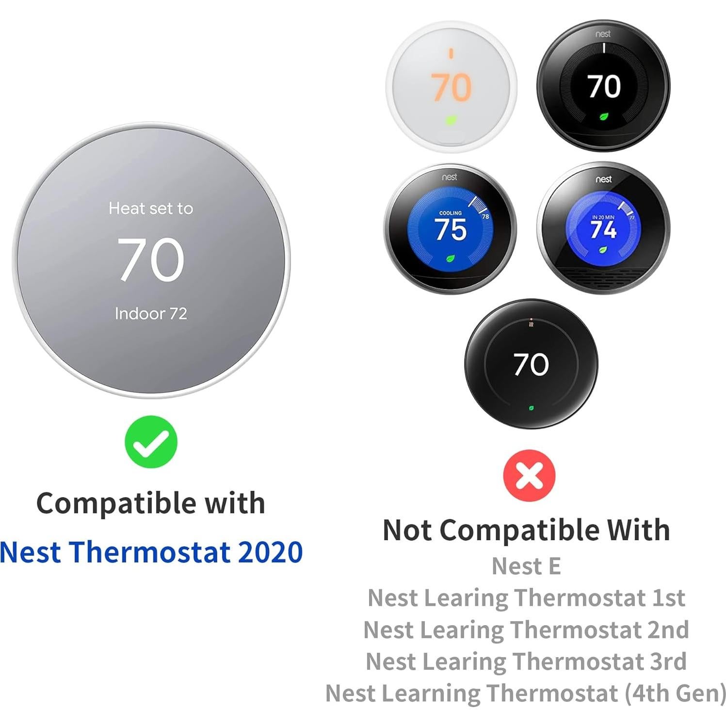 Cubierta de Placa de Pared para Termostato Nest Petrichor Blanco