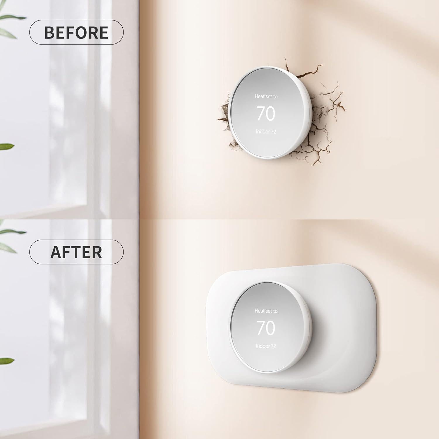 Cubierta de Placa de Pared para Termostato Nest Petrichor Blanco