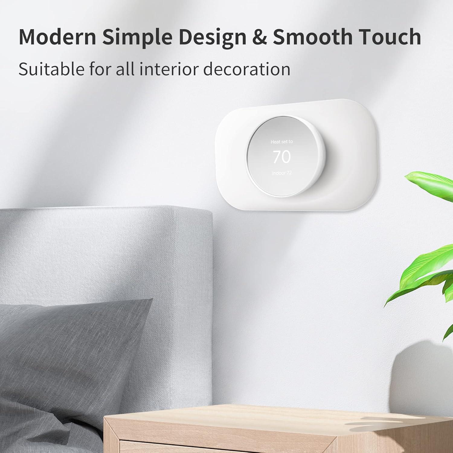 Cubierta de Placa de Pared para Termostato Nest Petrichor Blanco