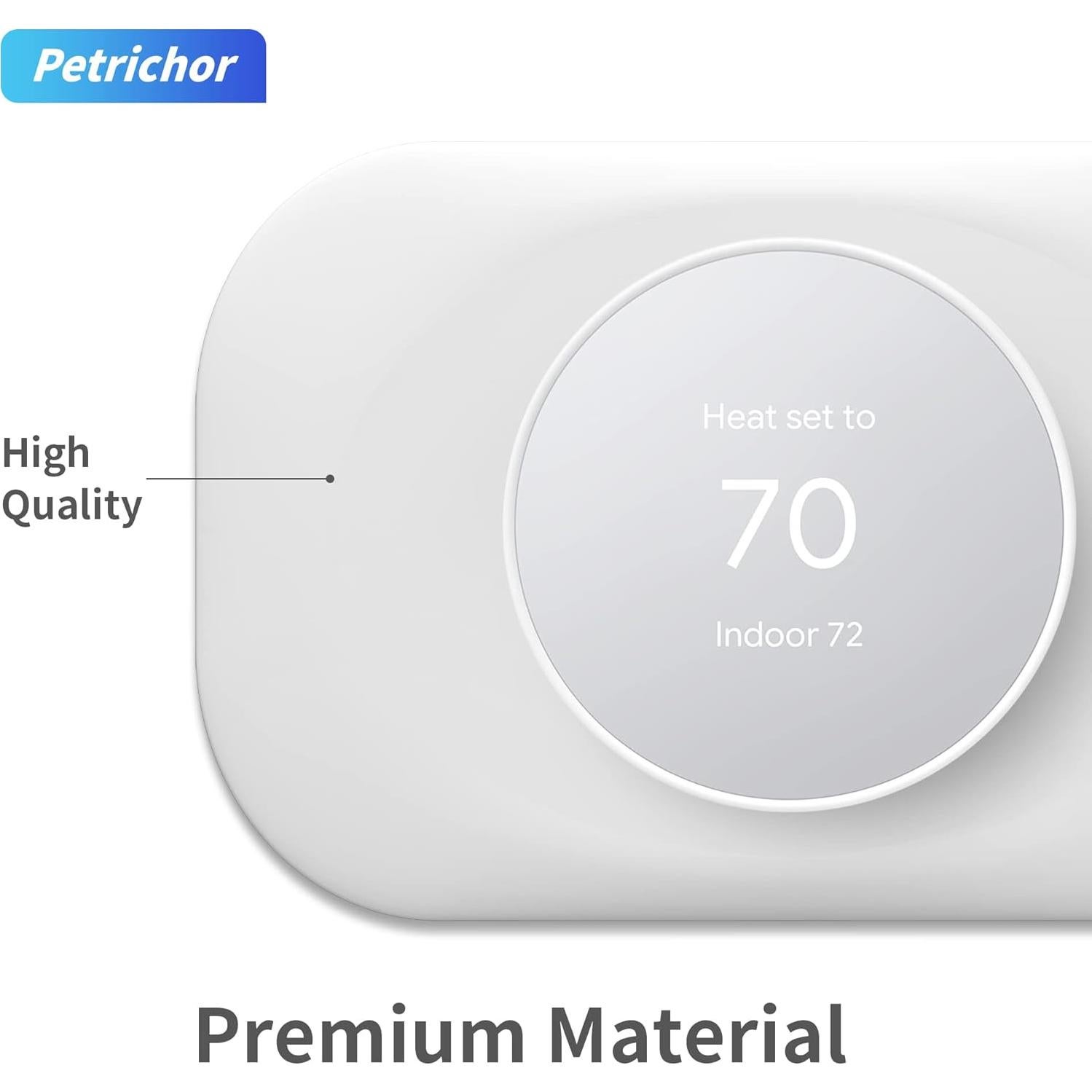 Cubierta de Placa de Pared para Termostato Nest Petrichor Blanco