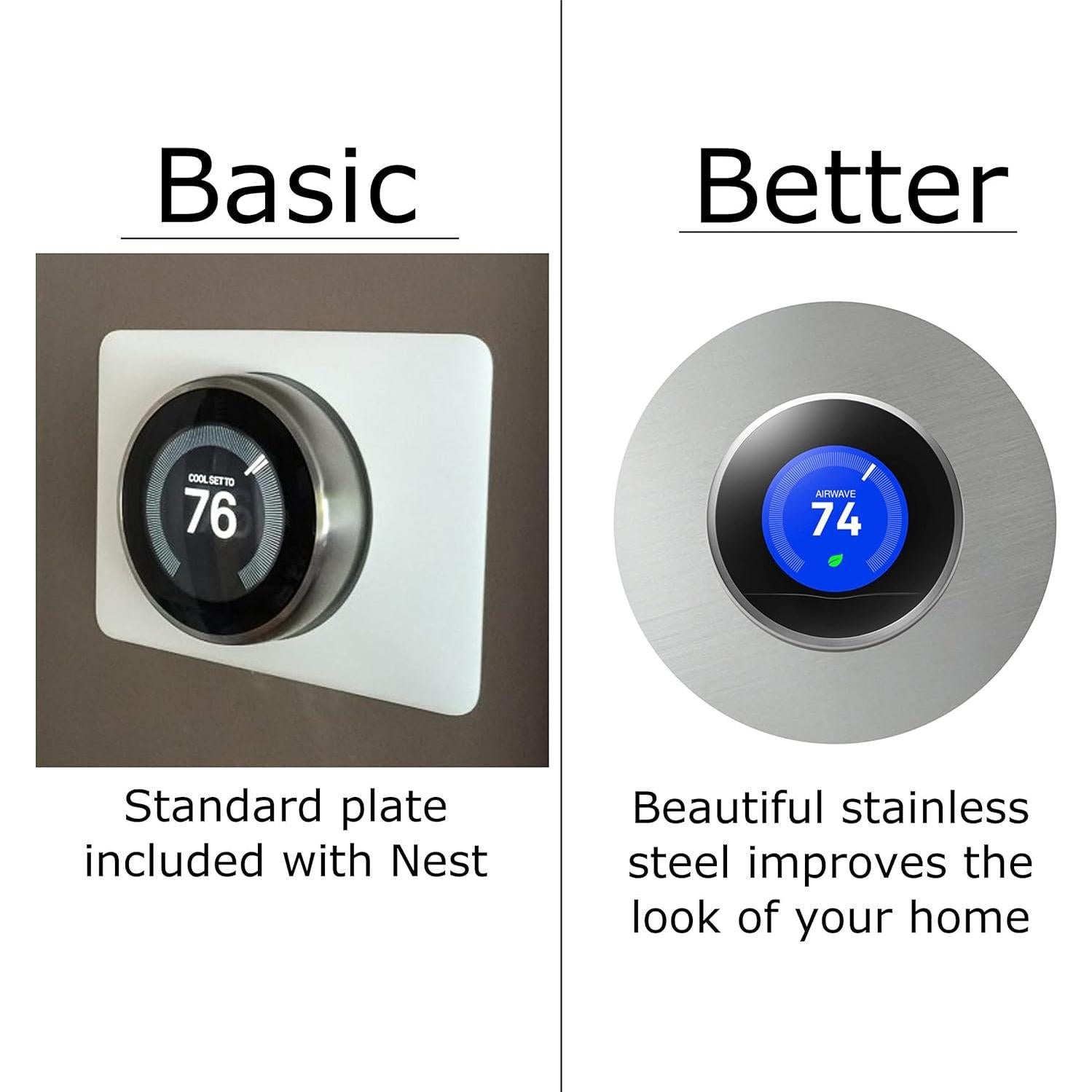 Placa de Acero Inoxidable para Termostato Nest 6" Performore