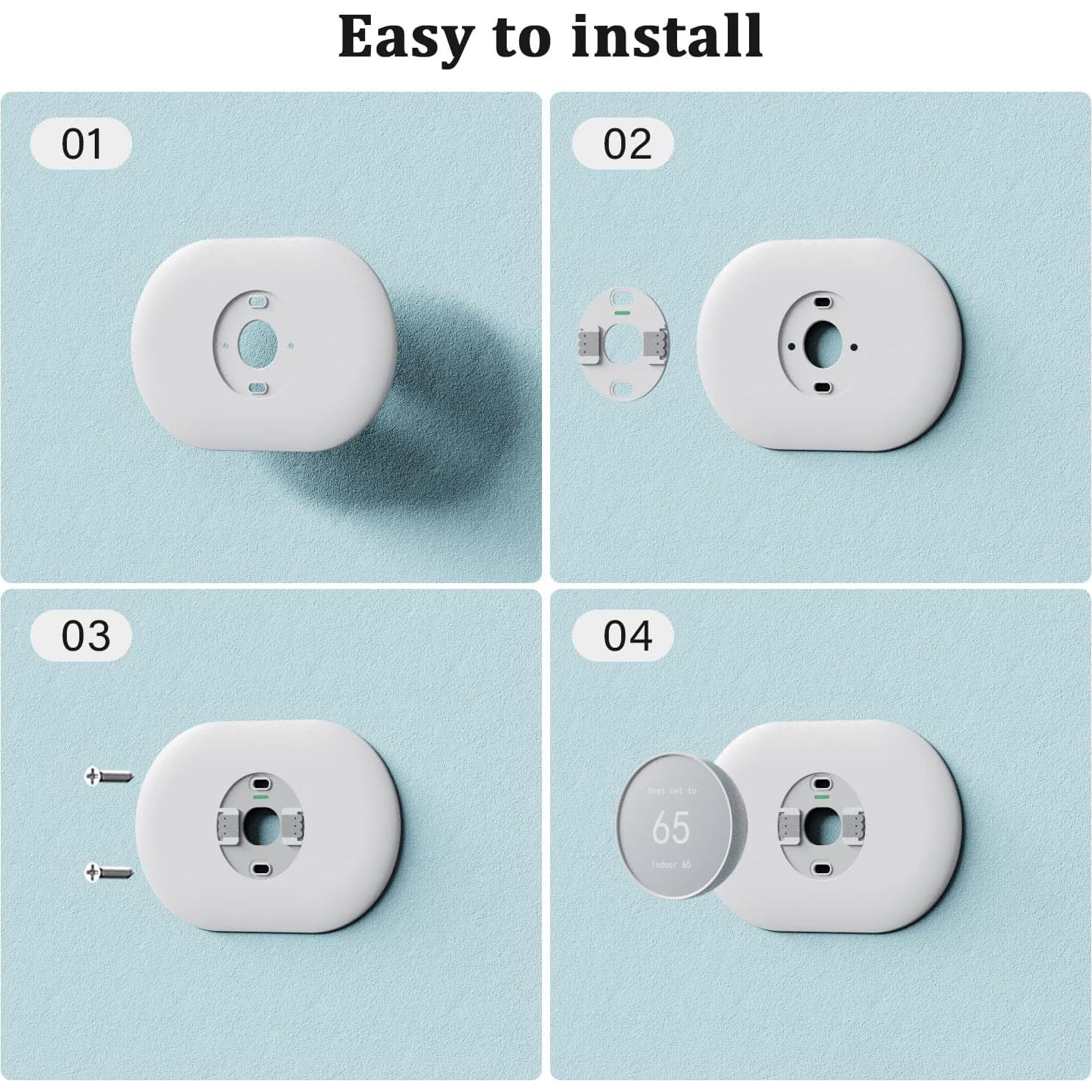 Cubierta de Placa de Pared BNVXR para Google Nest Thermostat 2020
