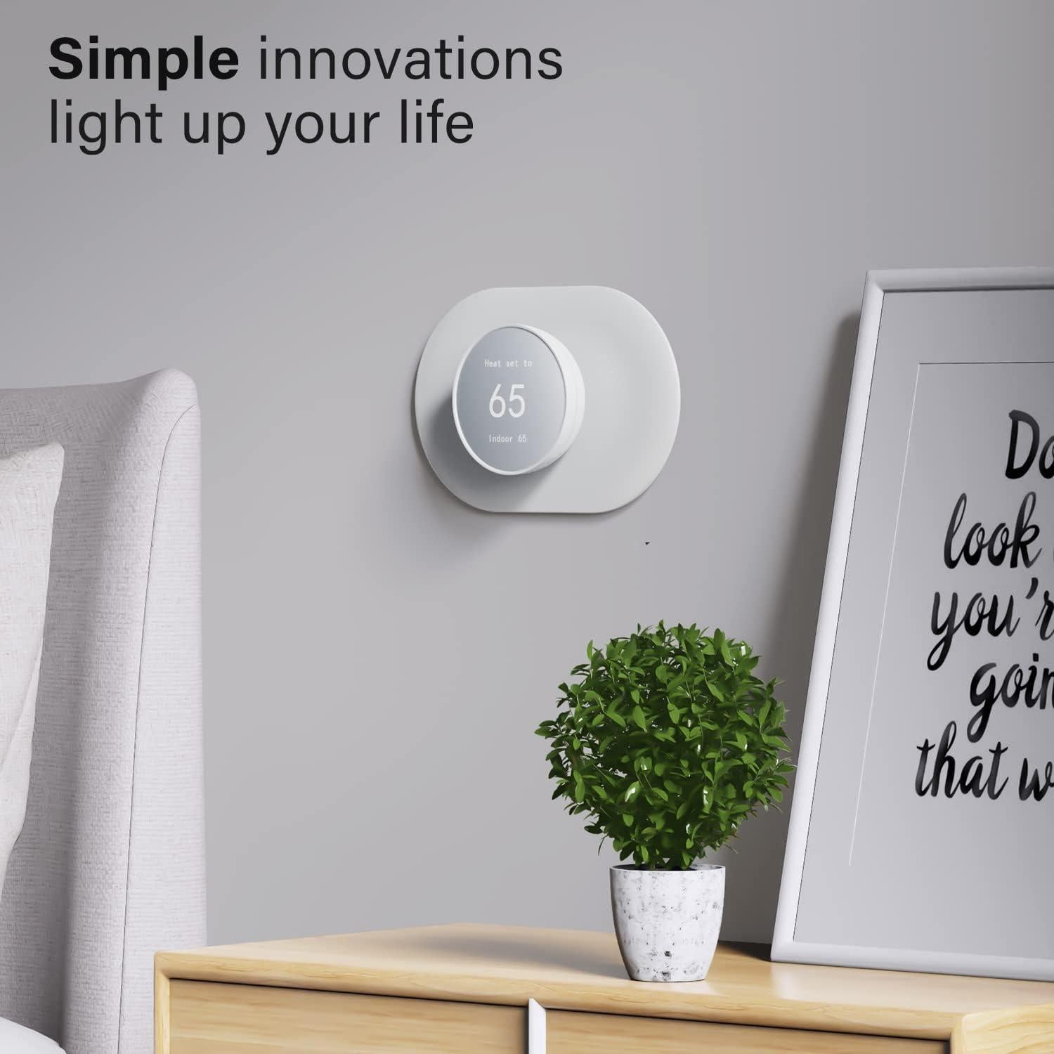 Cubierta de Placa de Pared BNVXR para Google Nest Thermostat 2020