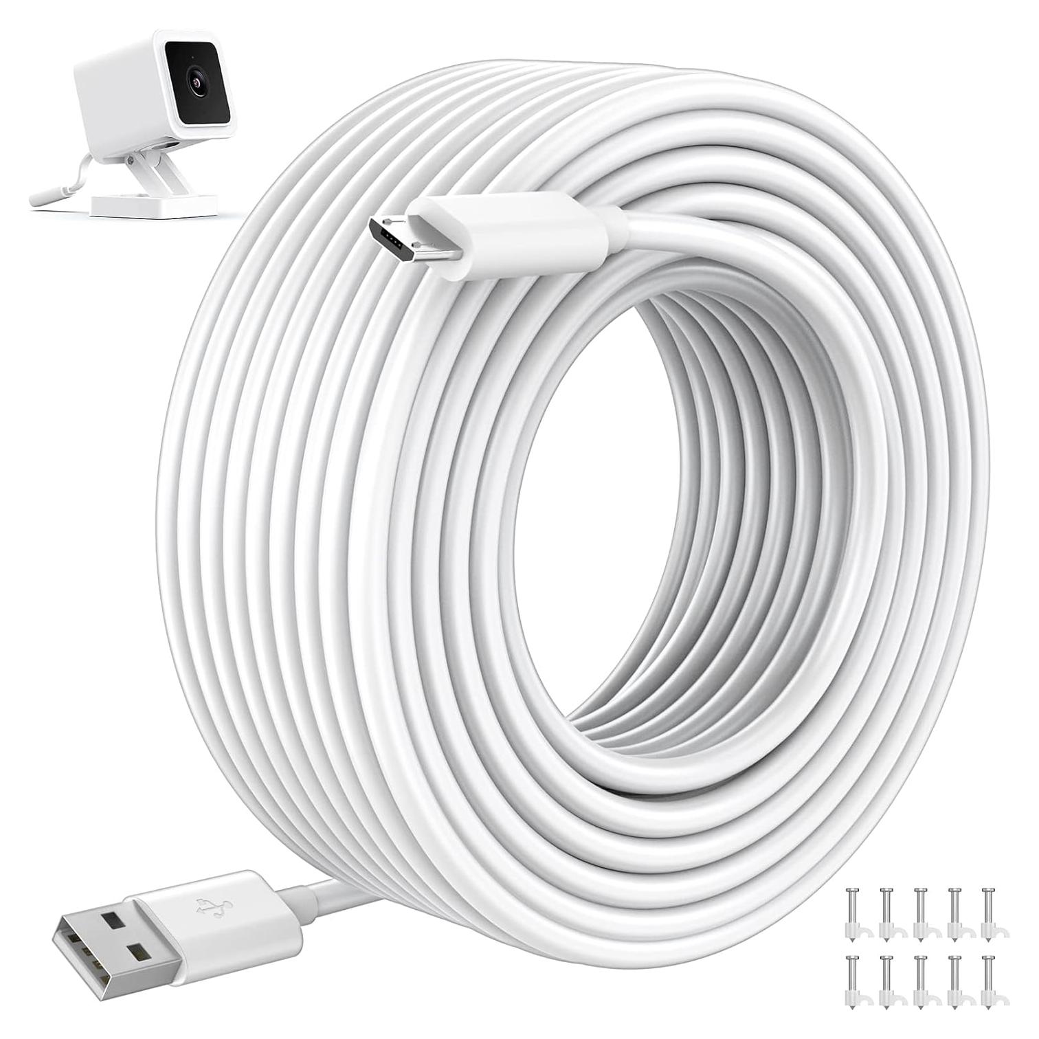 Cable de Carga Micro USB 10m ACAGET con 10 Clips