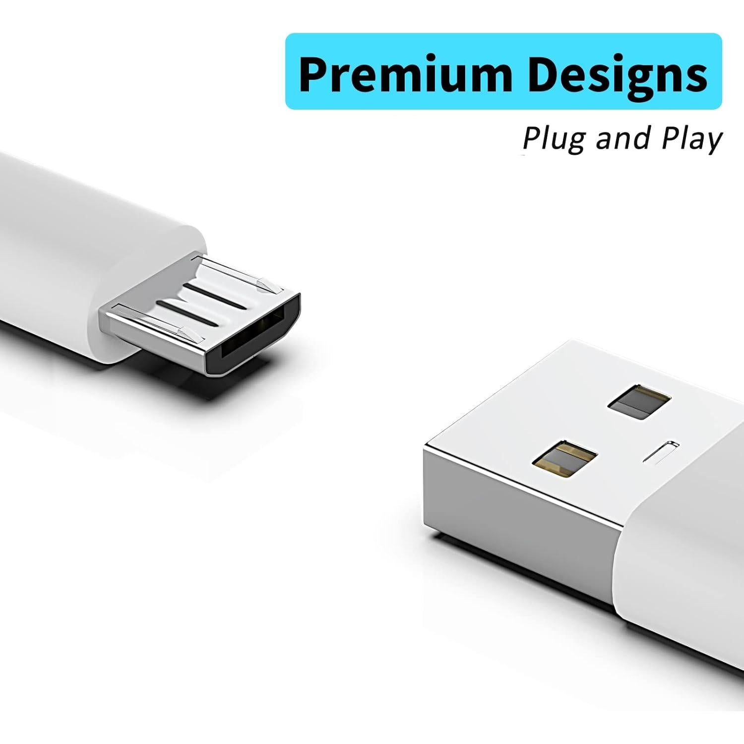 Cable de Carga Micro USB 10m ACAGET con 10 Clips