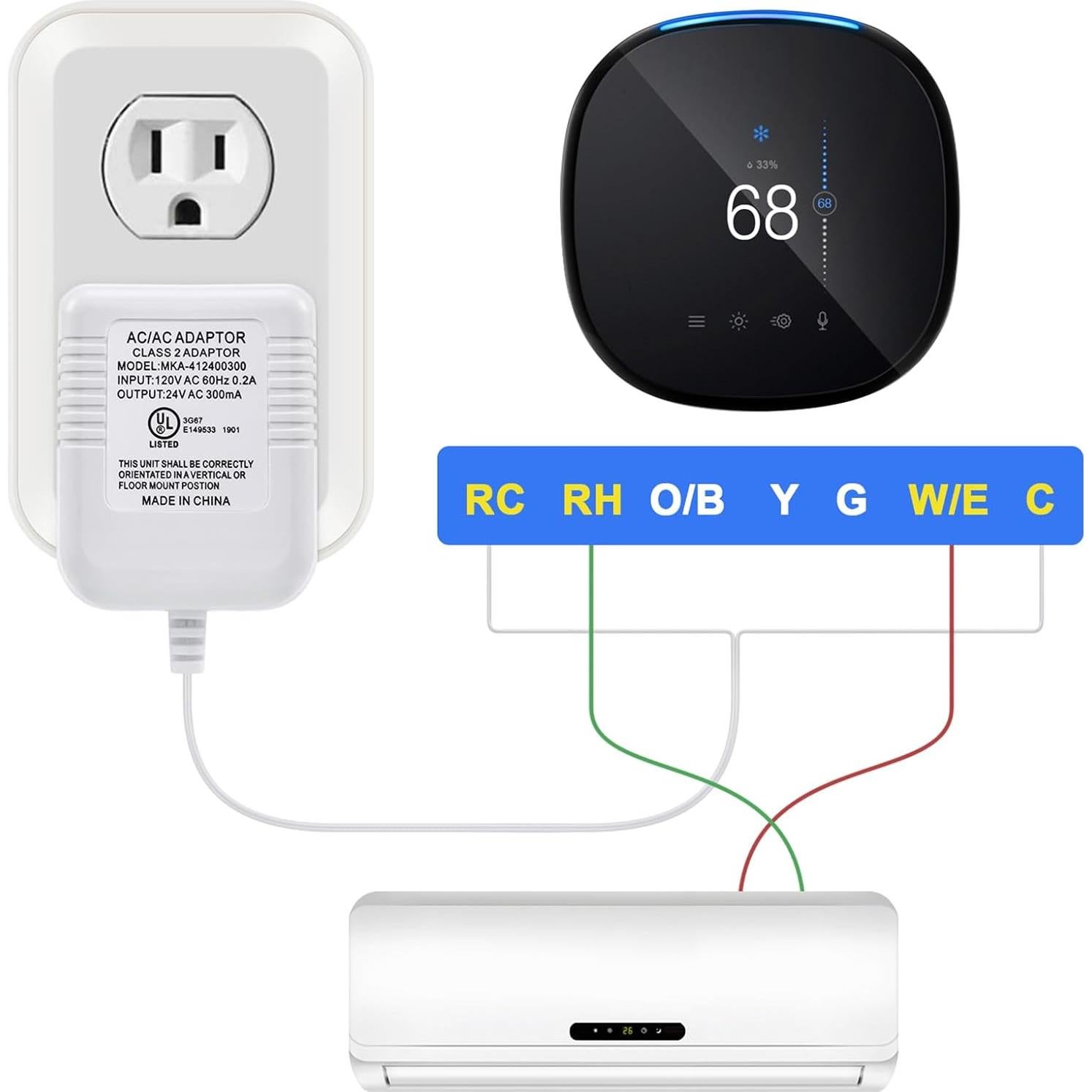 Adaptador de Cable C 24V Hotop para Termostatos Inteligentes