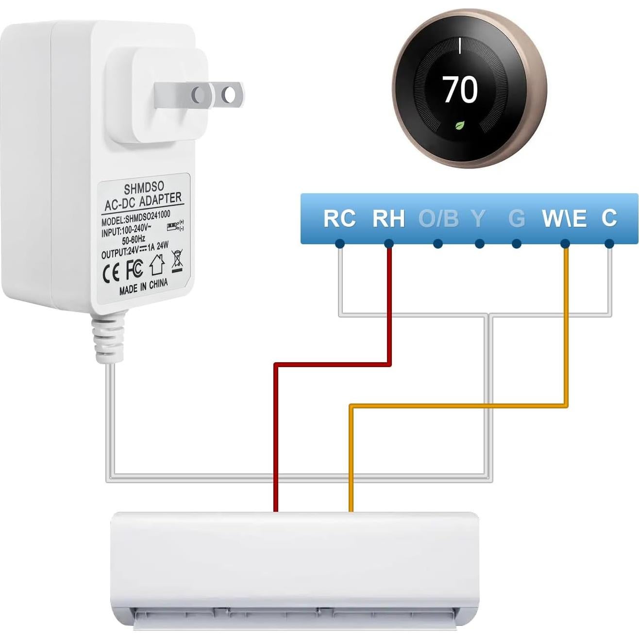 Fuente de Alimentación DC 24V SHMDSO 10m para Dispositivos