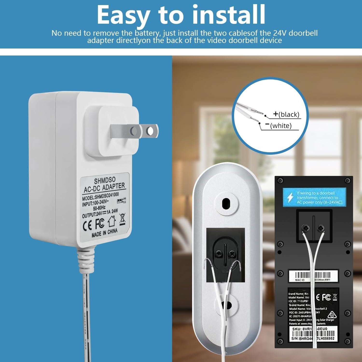 Fuente de Alimentación DC 24V SHMDSO 10m para Dispositivos