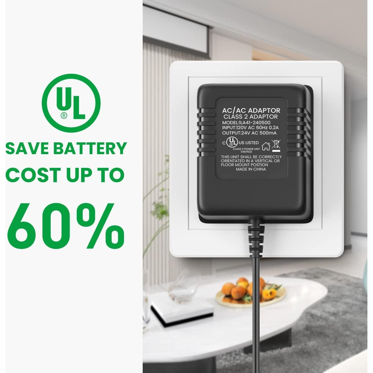 Transformador AC 24V Auspow para Timbres y Termostatos