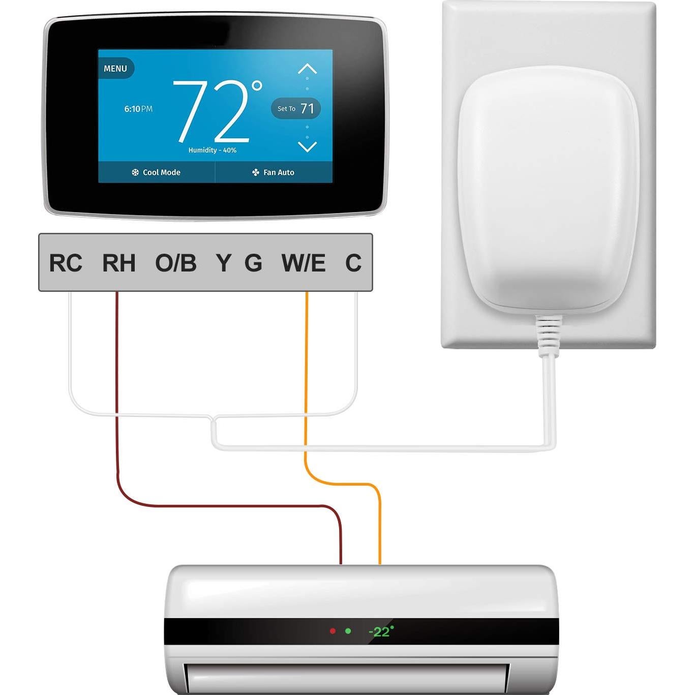 Transformador 24V WUYELIN para Timbres y Termostatos Inteligentes