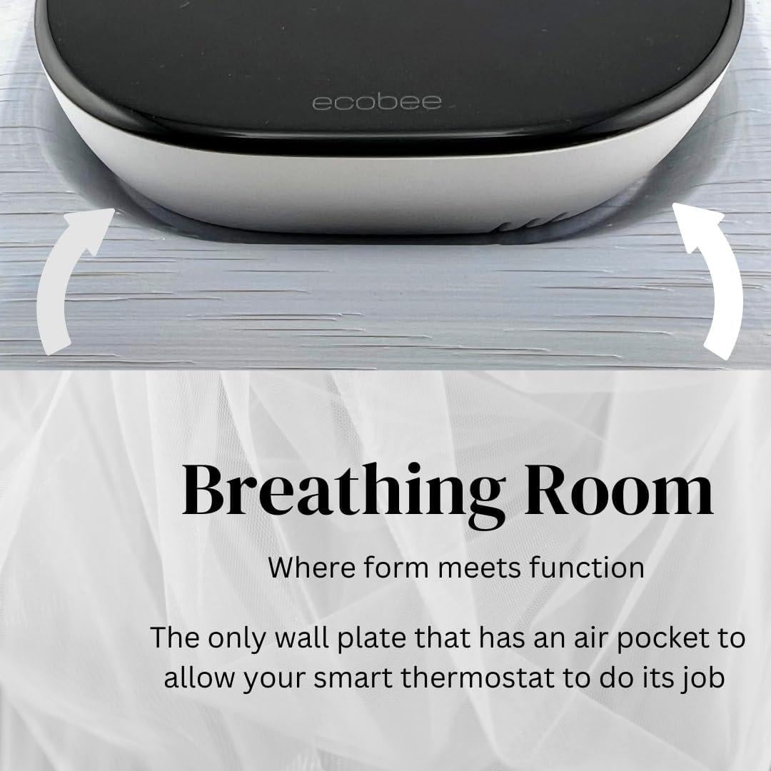 Placa de Pared Cuadrada Adorna One Silver Sheen para Ecobee