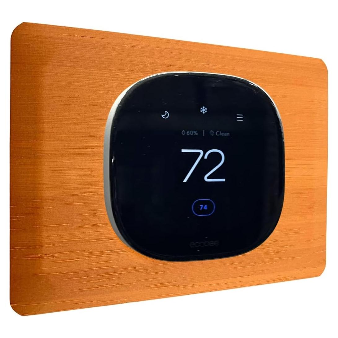 Placa de Pared de Madera Hickory para Termostato Ecobee