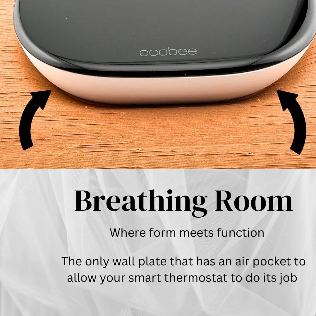 Placa de Pared de Madera Hickory para Termostato Ecobee