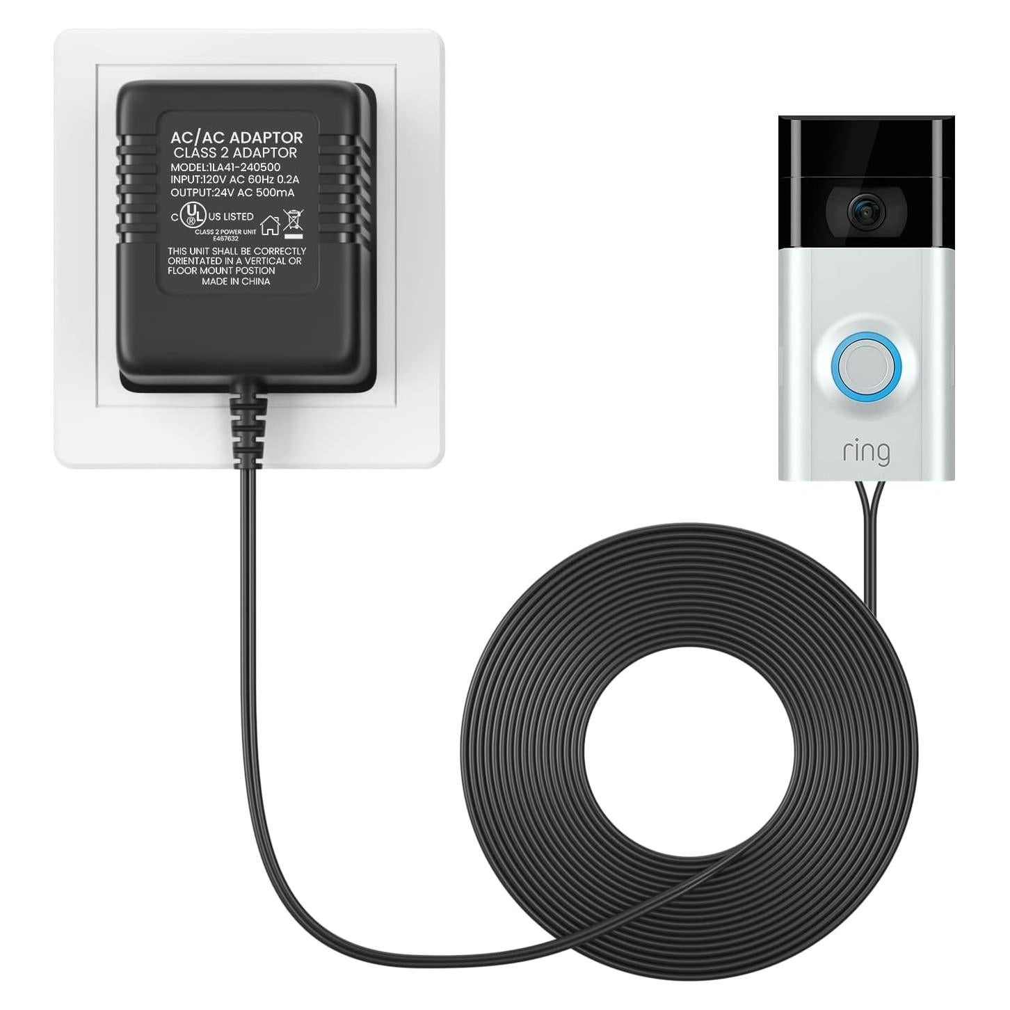 Adaptador de 24V CA 500mA XXSZHY para Ring y termostatos