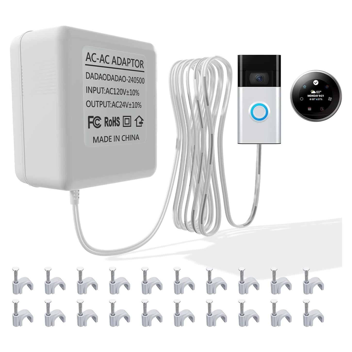 Transformador 24V CA Dadaodadao para Timbres y Termostatos